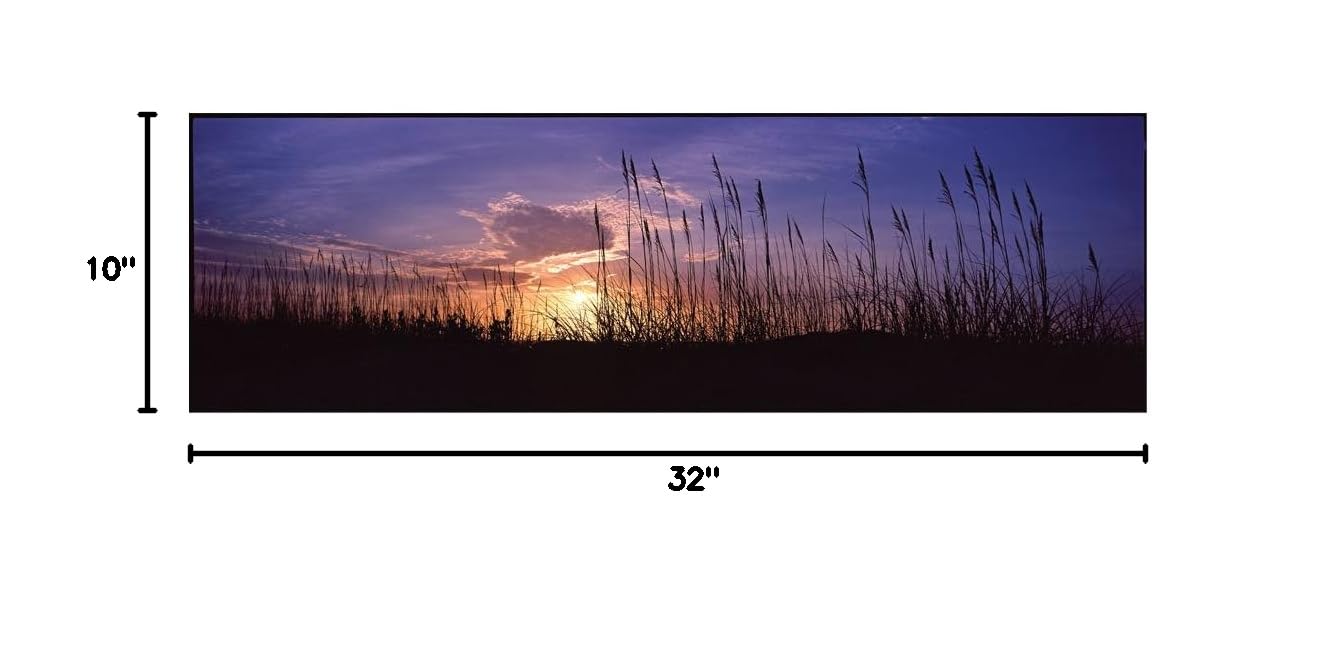 Preston Sunset Canvas Art - 10x32 Inch Handmade Wall Decor for Living Room, Bedroom & Office - Perfect for Home & Office Decor