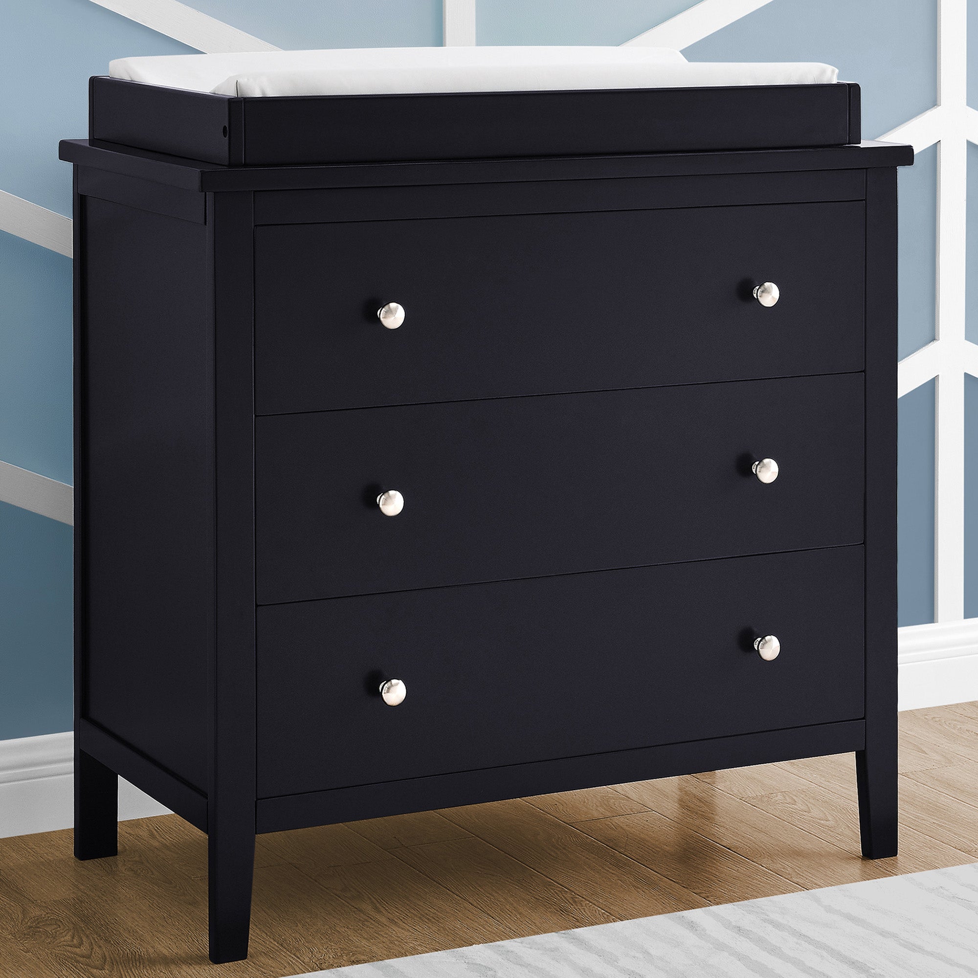 Campbell 3 Drawer Dresser - Wooden Chest of Drawers for Bedroom Storage, Organizer for Clothes & Accessories | Perfect for Home, Dorm, Nursery & Office Organization