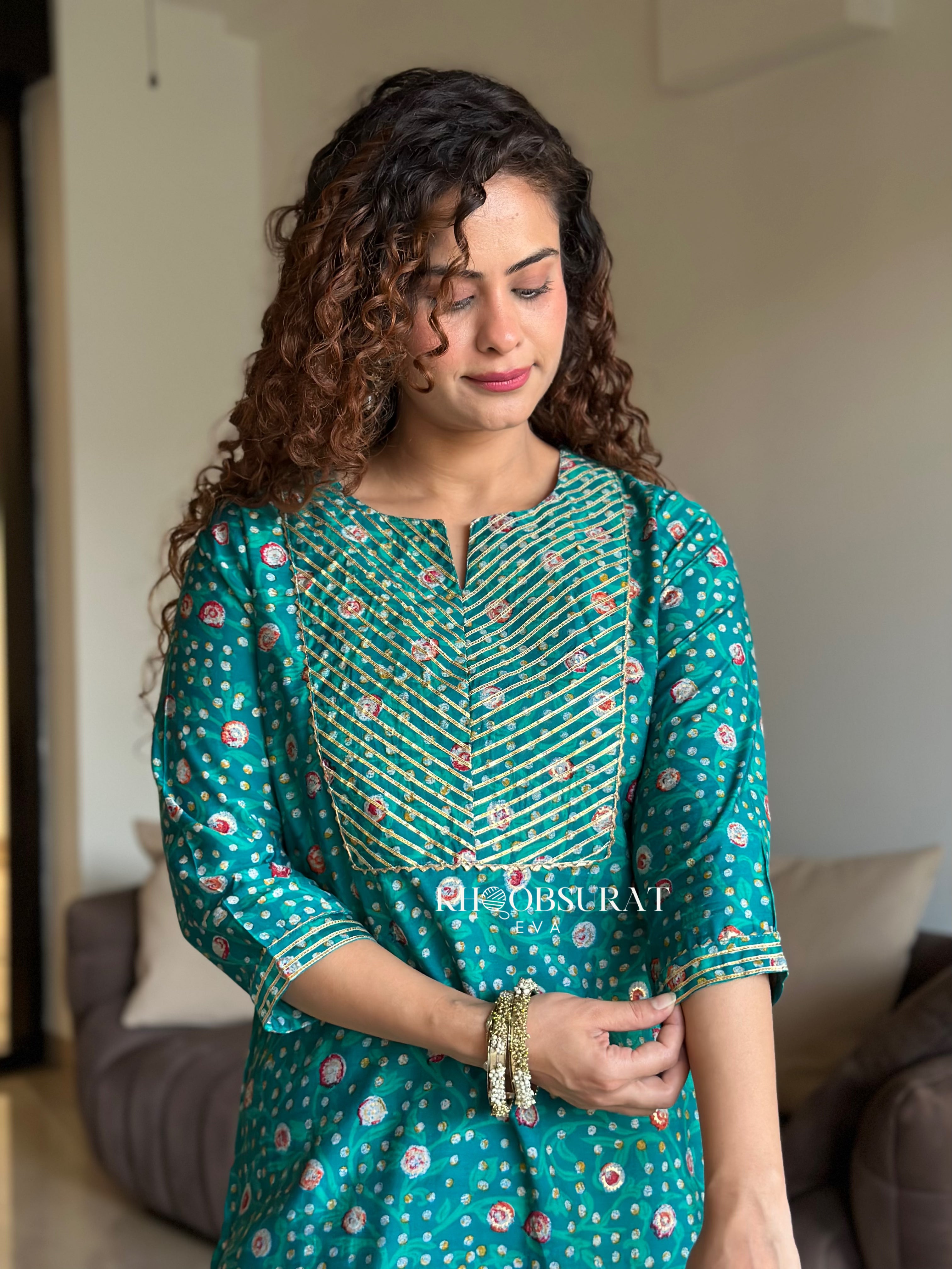 Stylish RiddhiSiddhi Green Festive Wear Coord Set for Women - Perfect for Diwali, Weddings & Special Occasions