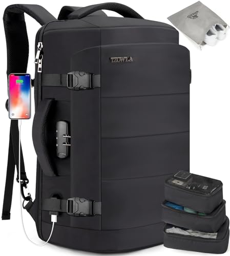 Black(backpack With 3 Packing Cubes)