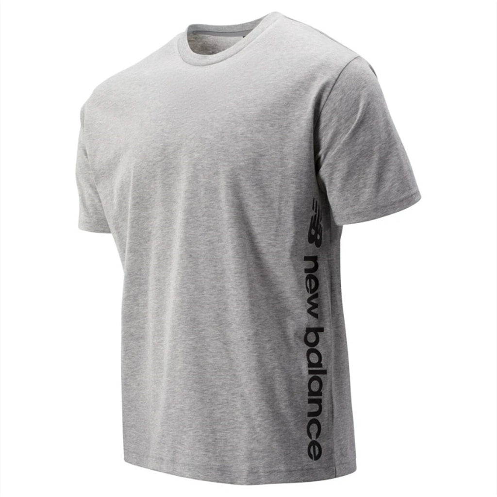New Balance Sport Style Graphic Tee for Men - Grey MT93534 AG | Casual Wear & Gym Workout Shirt