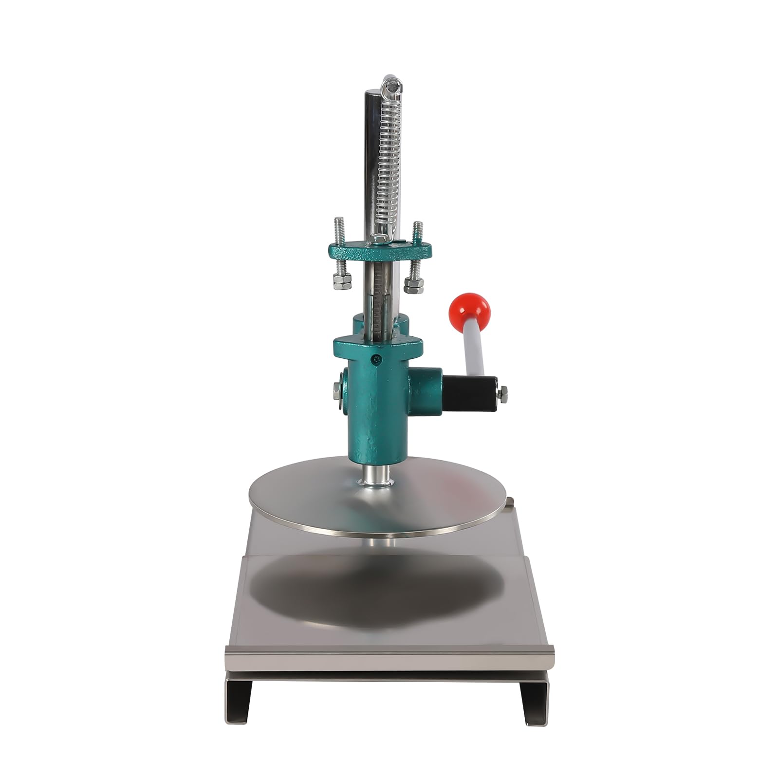 Stainless Steel Manual Dough Press Machine - 7.9 Inch Large Pizza Dough Presser for Pies, Pastry & Bread | Adjustable Thickness | Home & Commercial Kitchen Use | Perfect for Restaurants, Bakeries & Pizza Shops