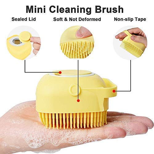 Exfoliating Silicone Bath Brush with Soap Dispenser - Soft Shower Scrubber for Body Massage & Skin Care | Perfect for Men, Women & Kids | SPA, Exfoliation & Relaxation at Home