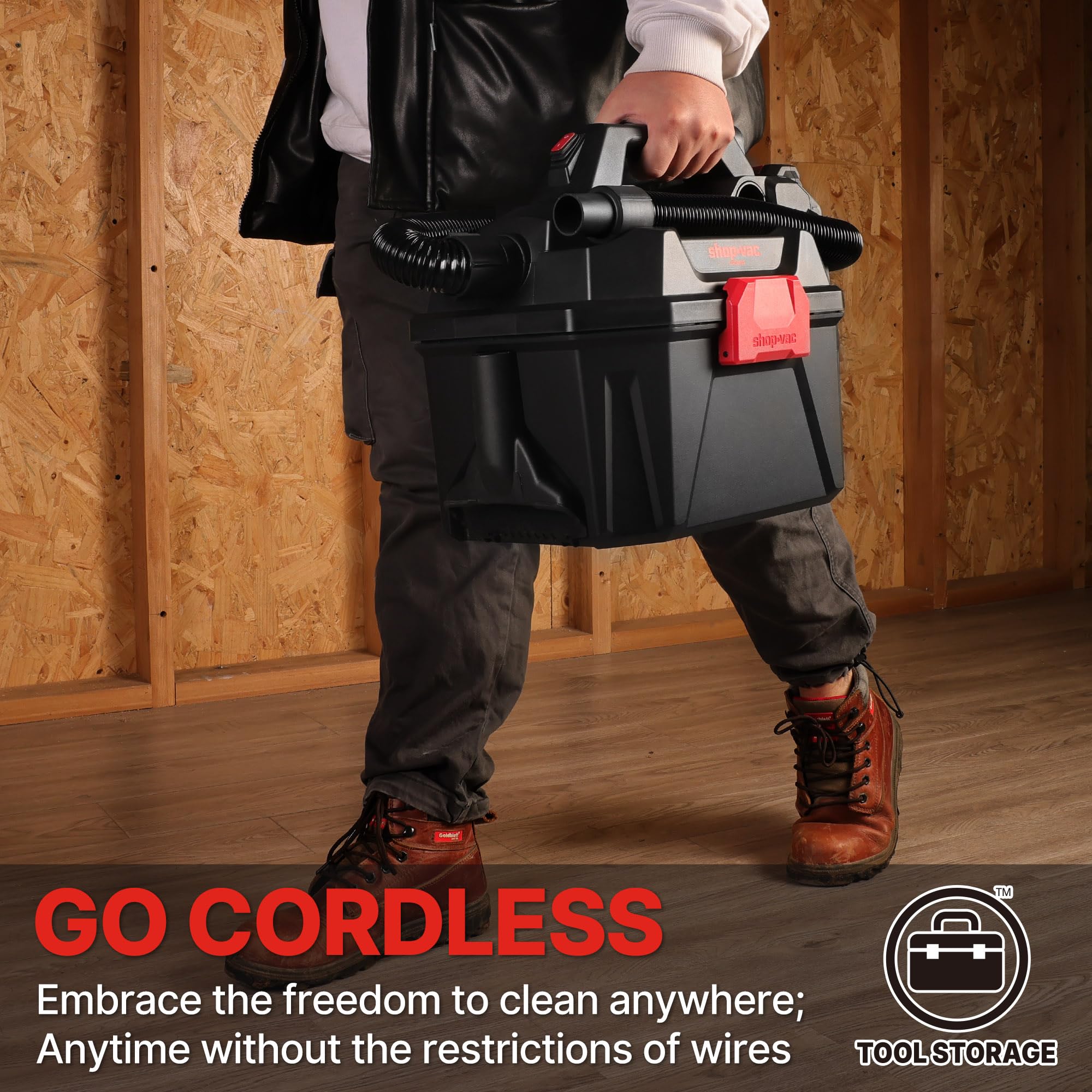 20V Cordless Wet Dry Vacuum - 3-in-1 Portable Shop Vac with Battery & Charger - Perfect for Garage, Car & Workshop Cleaning