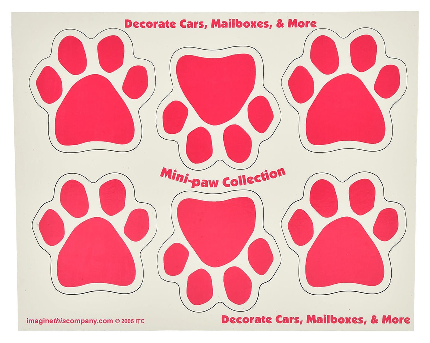 6 Mini PAWS Magnets - Cute Animal Shaped Refrigerator Magnets for Kids, Office & Home Decor - Perfect for Fridge Organization, Memo Notes & Whiteboard Accessories