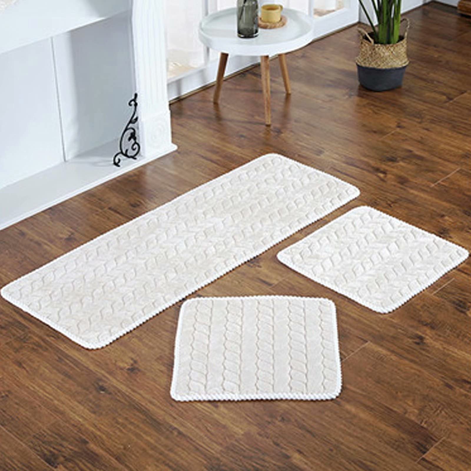 Non-Slip Bay Window Cushion 35×71 Inches - Beige Sofa Slipcover for Living Room, Sectional Couch Cover, Bedroom Floor Seating Pad, Tatami Mat - Perfect for Reading Nooks, Sunroom Relaxation & Cozy Home Decor