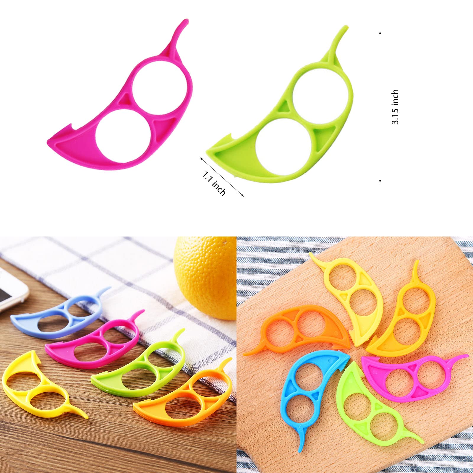 Yolinga 5Pcs Orange Peeler Set - Citrus, Lemon, Fruit & Vegetable Slicer Cutter - Durable Kitchen Gadgets & Accessories for Effortless Peeling and Slicing - Perfect for Home Cooking and Meal Prep