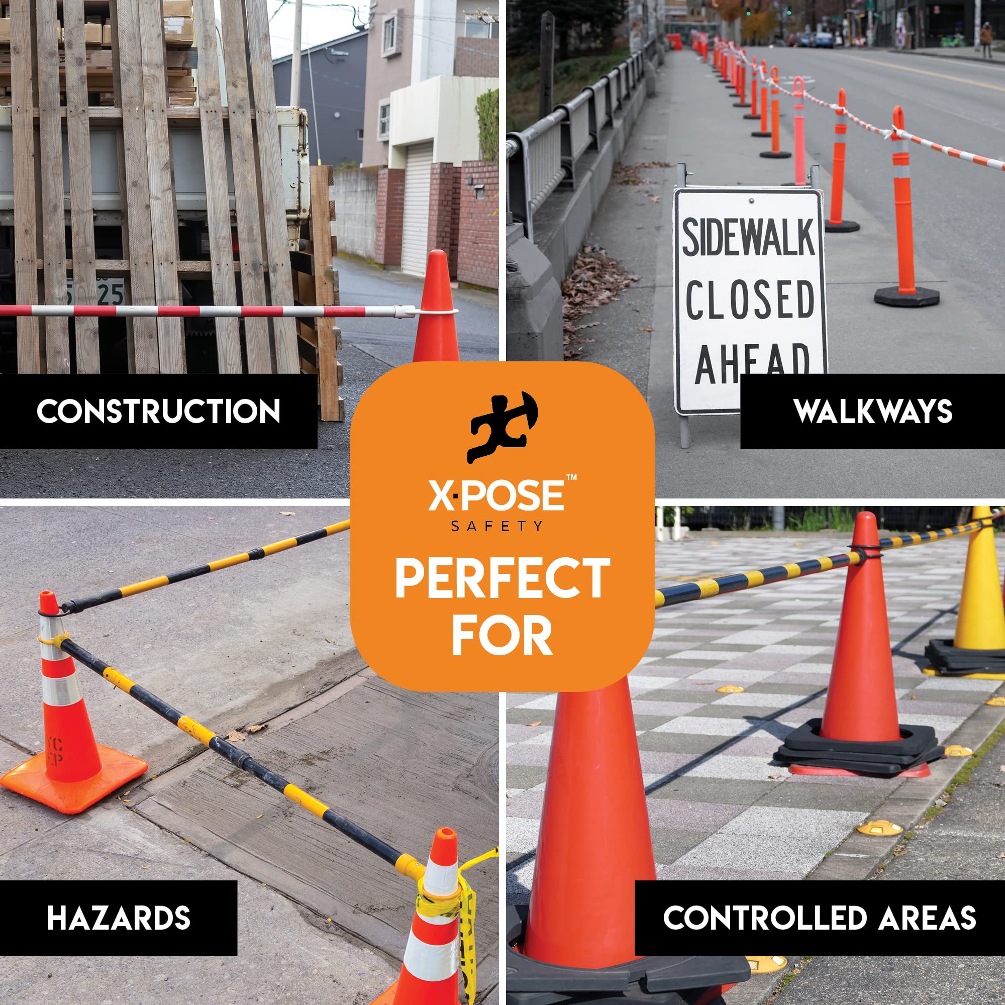 Xpose Safety Retractable Barrier - 20 Pack, 53