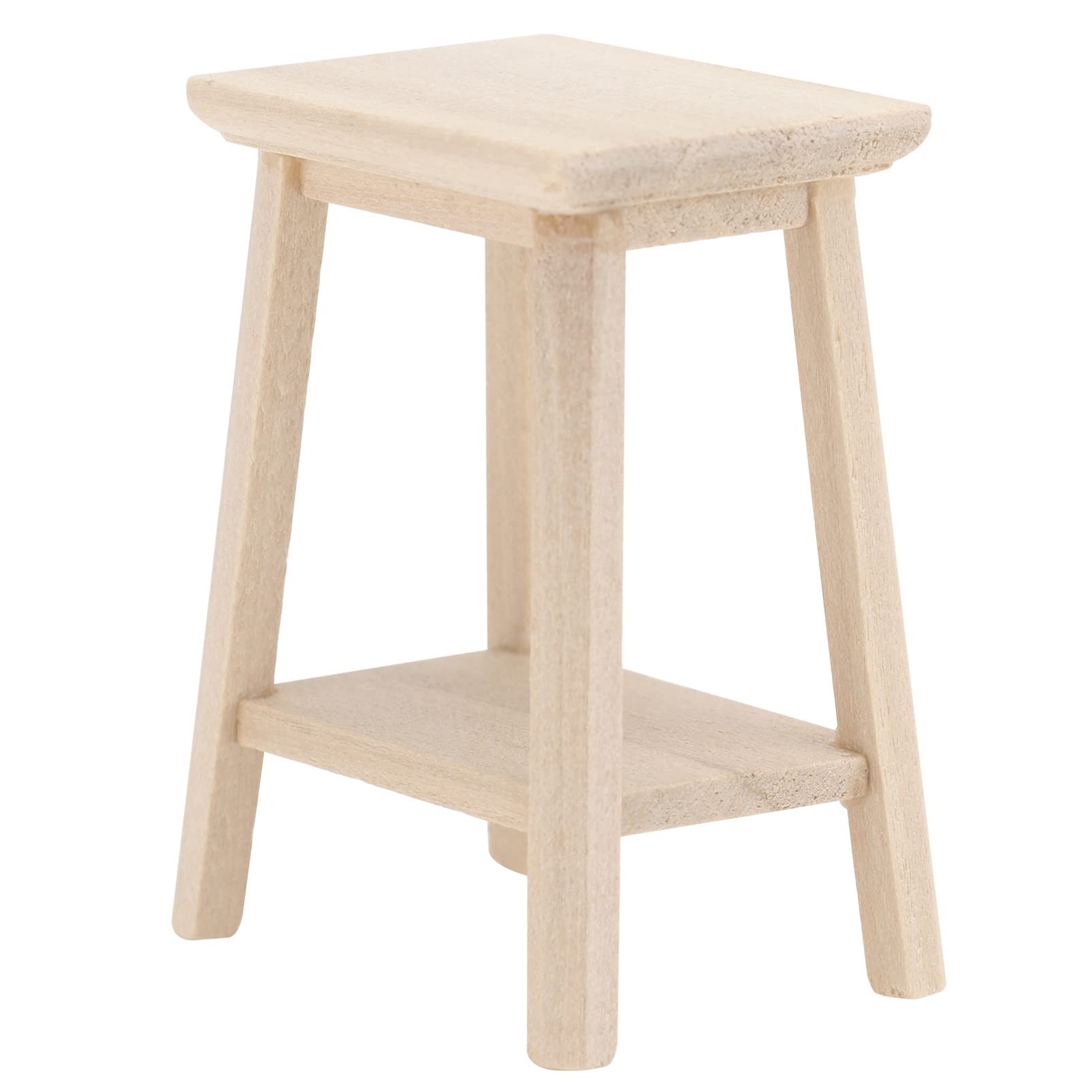NUOBESTY Miniature Wooden Stool Model - DIY Bonsai Furniture Accessory, Tiny House Decor, Mini Wood Stool for Dollhouse, DIY Crafts, and Model Scenes | Perfect for Miniature Displays, DIY Projects, and Home Decor