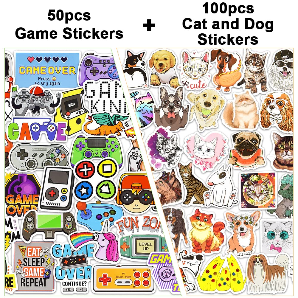 150Pcs Waterproof Vinyl Stickers for Kids, Pets & Laptops - Fun & Durable Decals