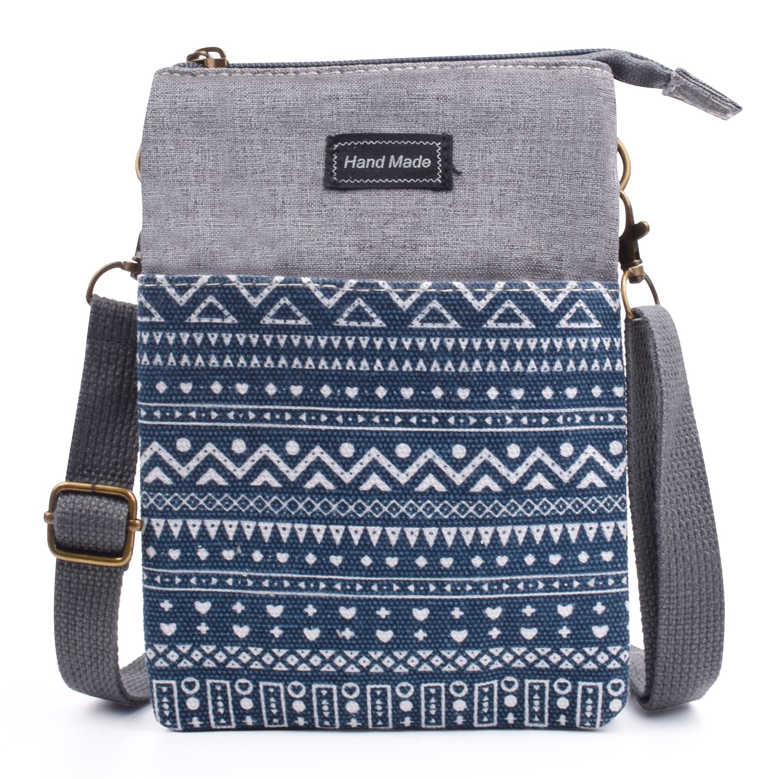 Stylish Leaf Pattern Canvas Crossbody Phone Purse for Women - Lightweight Small Wallet Bag with Adjustable Strap | Perfect for Daily Use, Travel, Shopping & Outdoor Activities