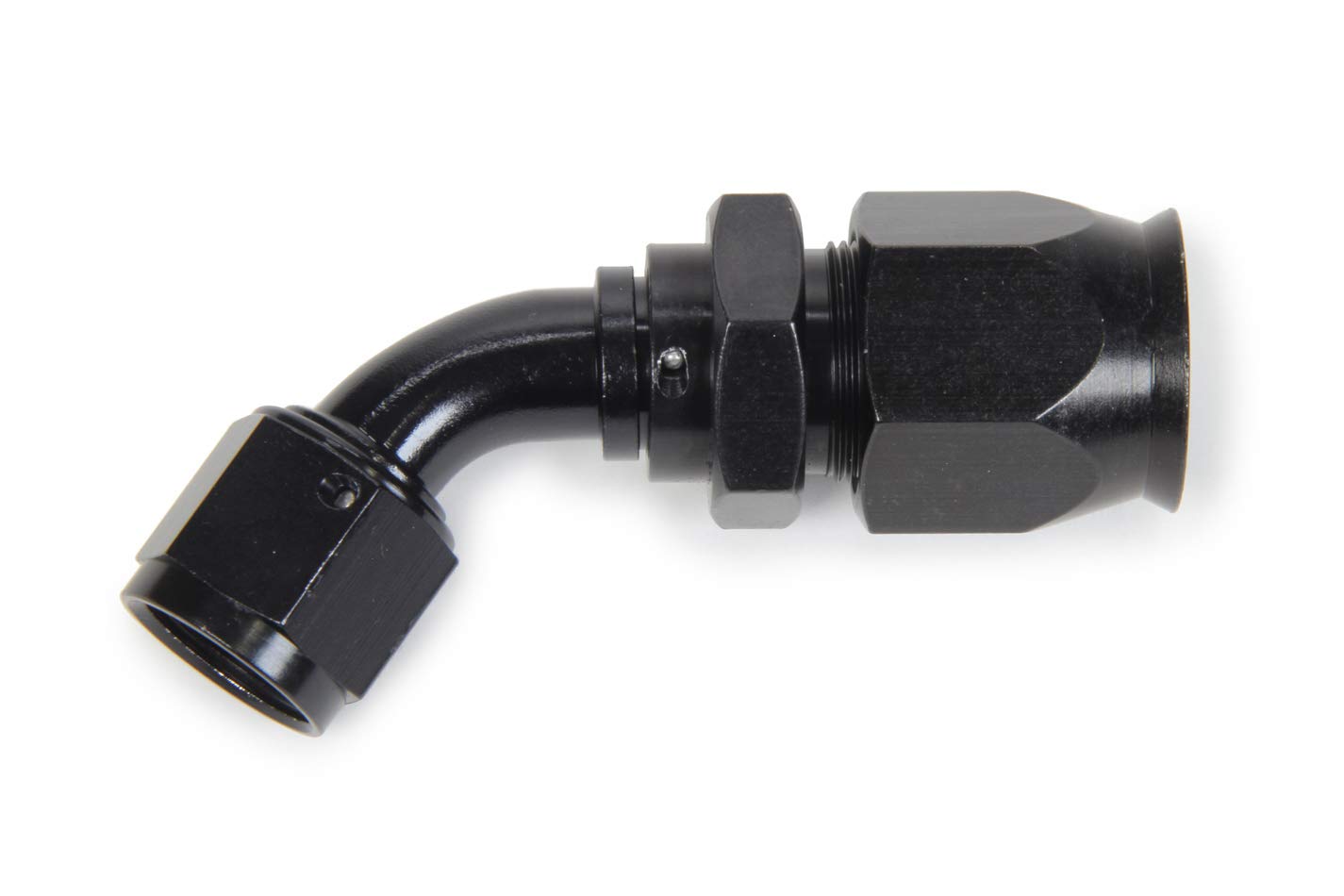 FRAGOLA PTFE Hose Fitting 10AN Swivel - 60 Degree Aluminum Black for Racing