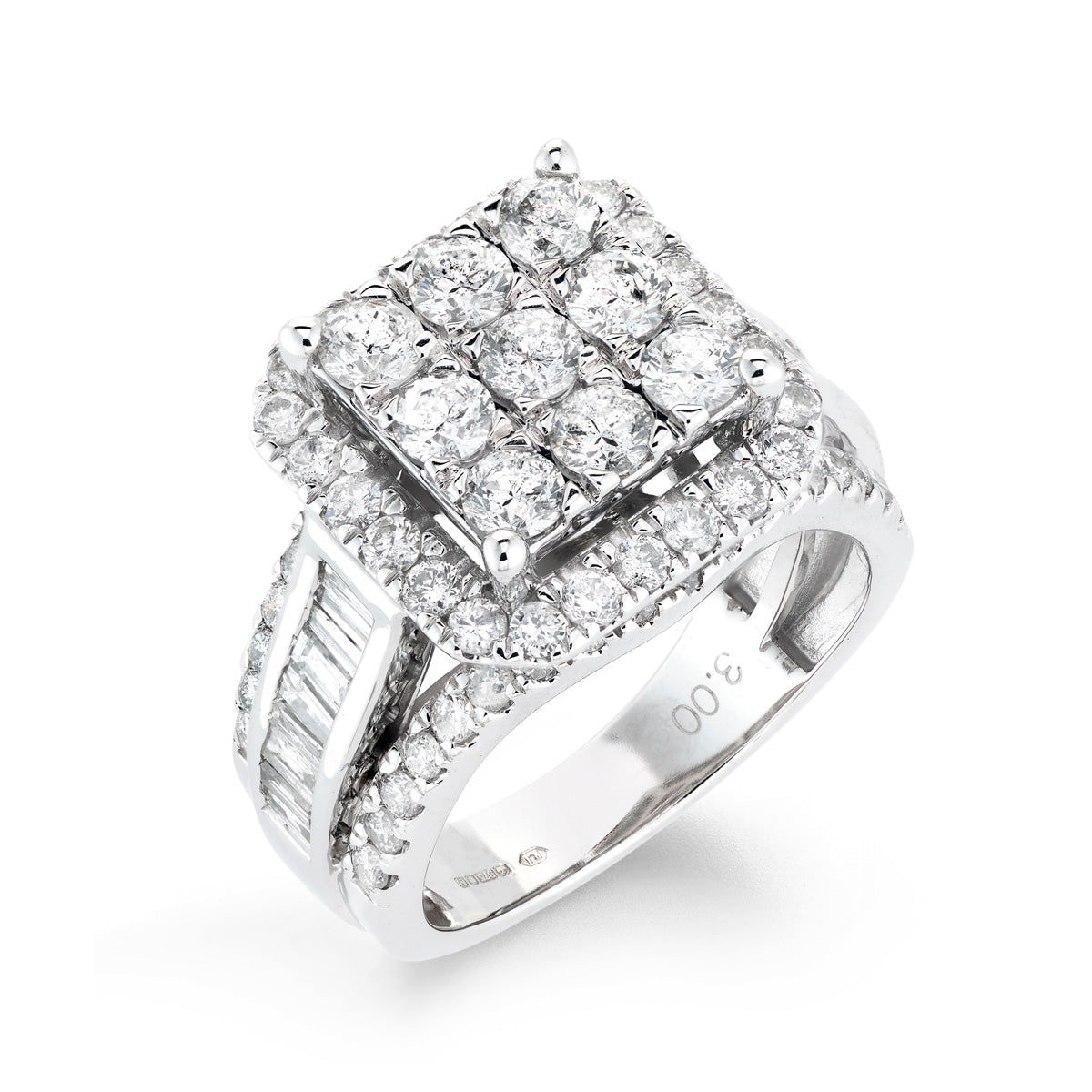 Princess Halo Ring - Elegant Diamond Engagement Ring for Women | Perfect for Proposals, Anniversaries & Special Occasions
