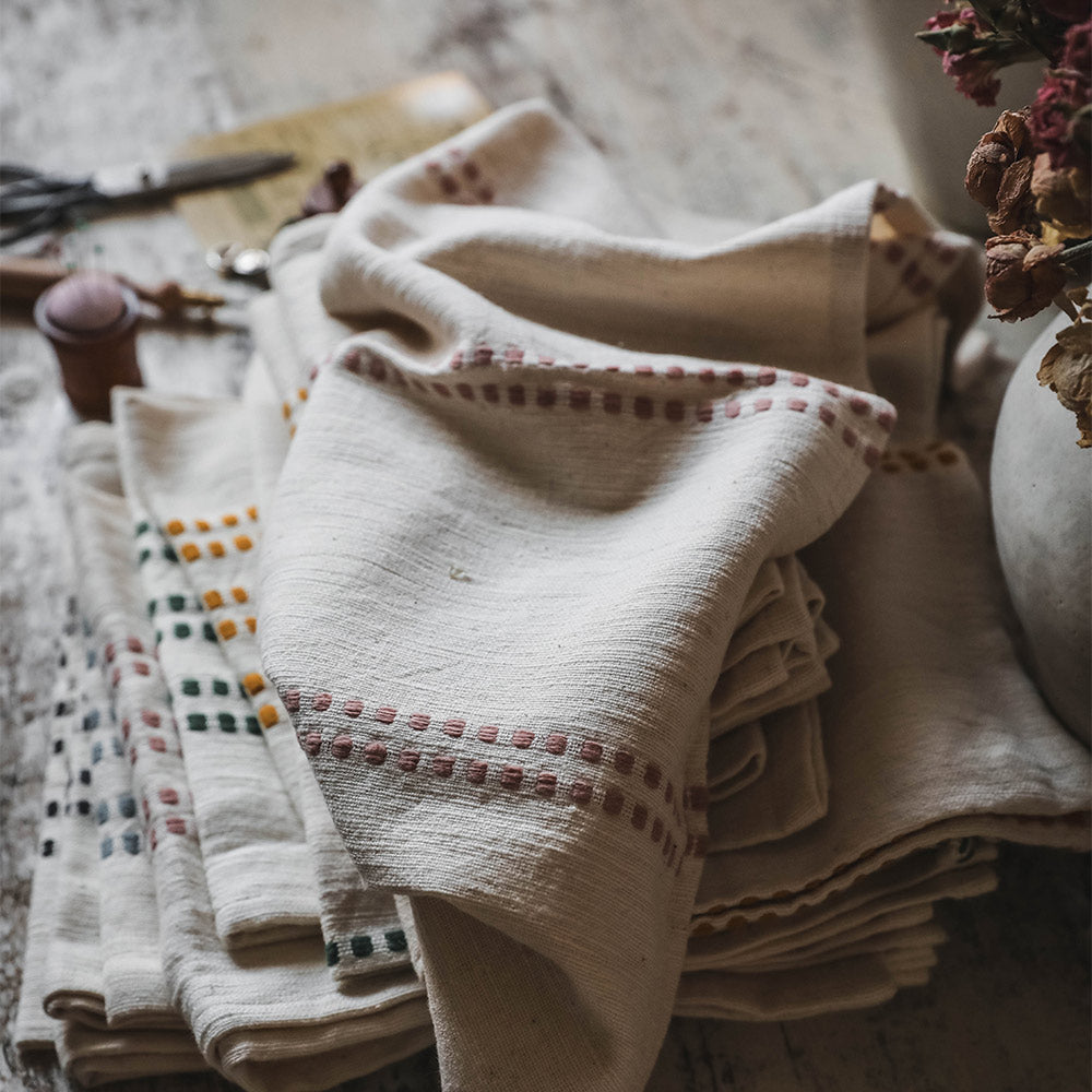 Premium Cotton Piper Tea Towels - Absorbent & Quick-Drying Kitchen Towels for Dishes, Hands & Countertops | Ideal for Cooking, Baking & Everyday Kitchen Use