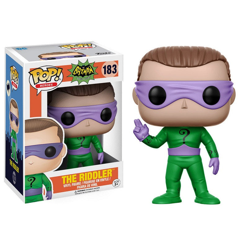 1960's Classic Batman Pop! Vinyl Figure - The Riddler 1966 TV Series Collectible [183] - Perfect for DC Comics Fans, Pop Culture Collectors & Home Office Decor