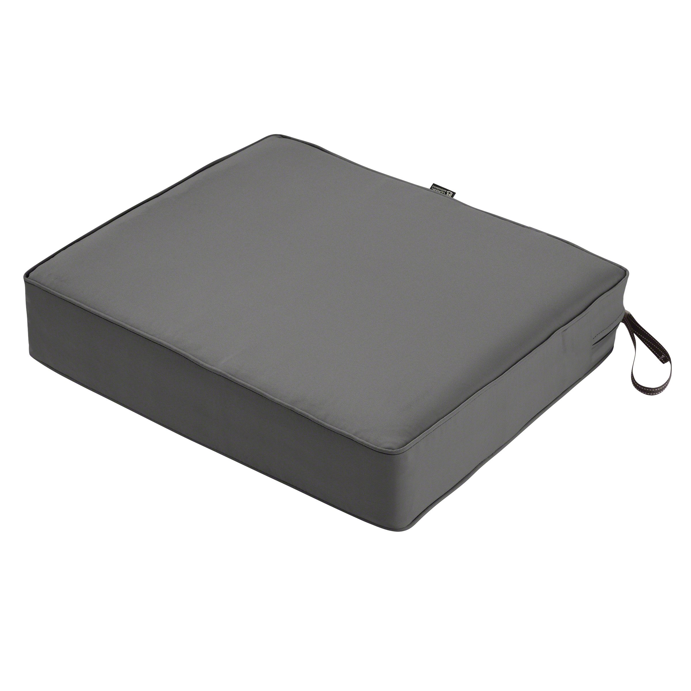 Classic Accessories Montlake Patio FadeSafe Seat Cushion - Charcoal, 25