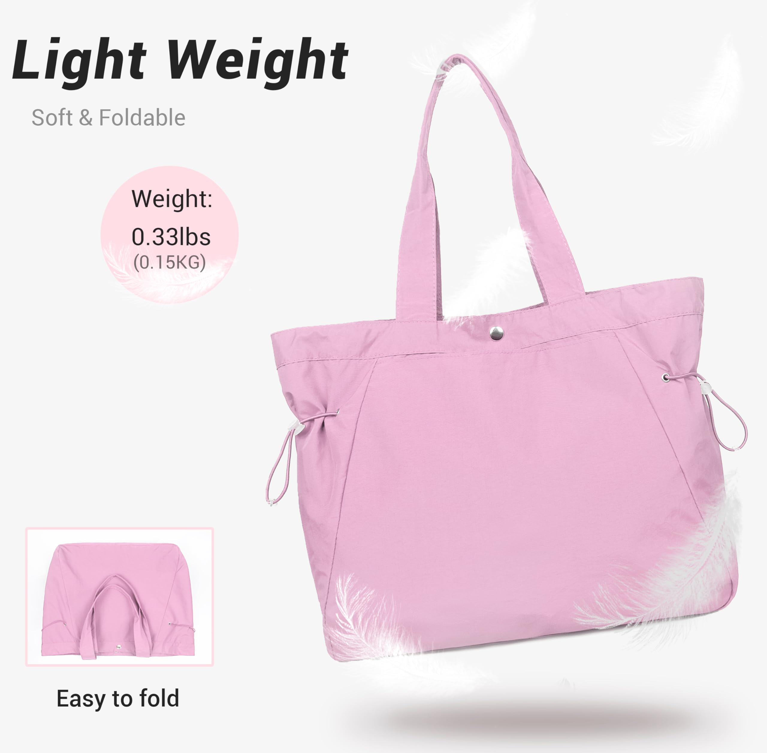 VOLGANIK ROCK Large Tote Bags for Women - Lightweight Shoulder Bag, Gym Bag, Beach Tote & Travel Handbag - Perfect for Work, Gym, Shopping and Vacation