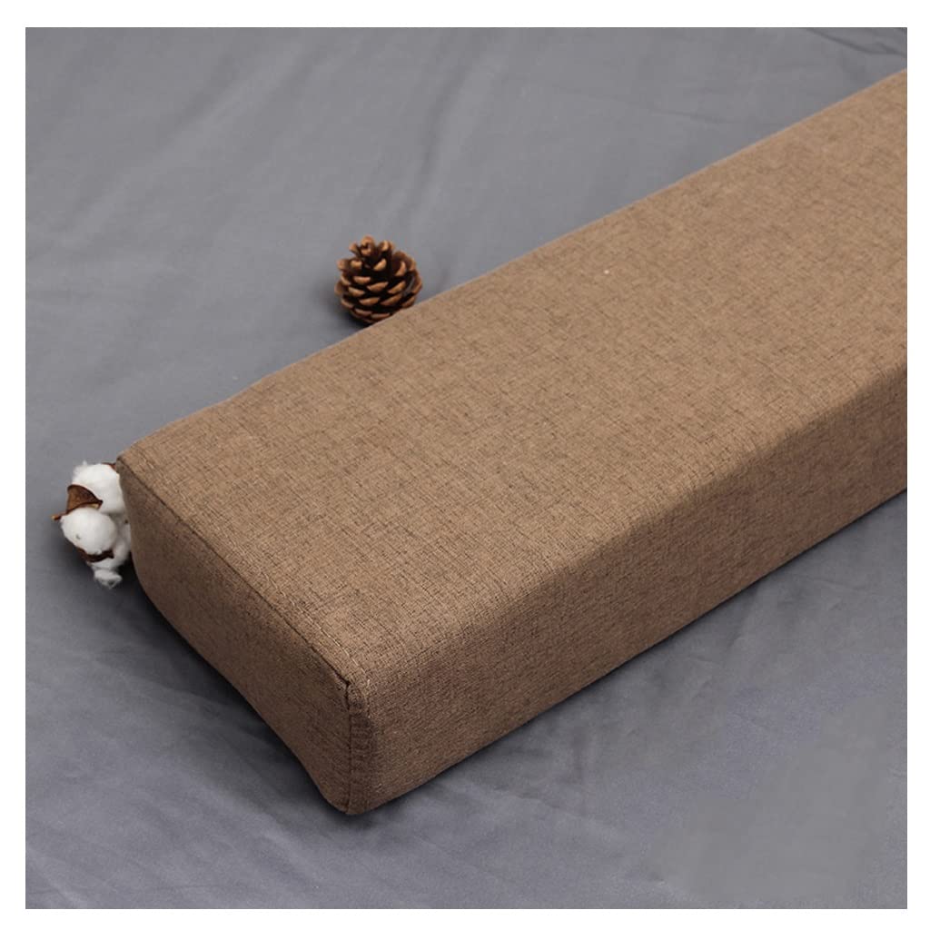 Bed Gap Filler Pillow - 20x15x180cm Wedge Pillow for Headboard & Mattress Gap, Brown - Perfect for Bedroom, Guest Room, RV, or Dorm to Prevent Lost Items & Improve Comfort