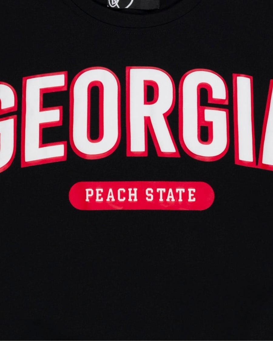 Georgia Black and Red Hawks T-Shirt - Stylish Fan Apparel for Basketball Games, Casual Wear & Sports Events