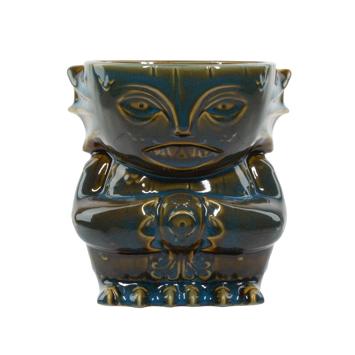 Innsmouth Creep Designer Series Tiki Mug - Abyss Blue Ceramic Cup | Handcrafted Horror-Themed Drinkware for Halloween Parties, Themed Bars & Collector Displays
