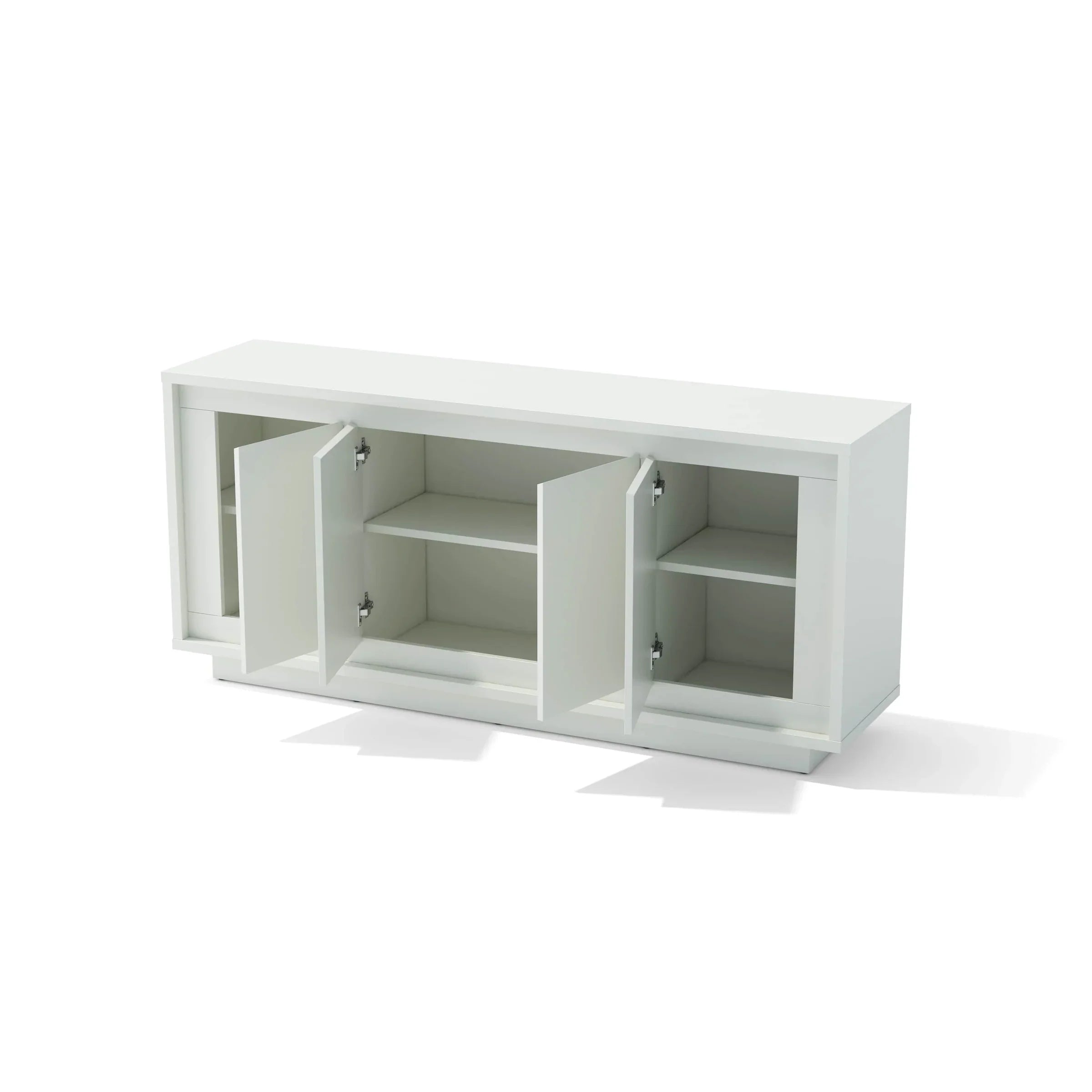 Anderson Teak Paraggi Sideboard White - Solid Teak Wood Buffet Cabinet with 2 Doors & 3 Drawers - Perfect for Dining Room Storage & Living Room Organization (Model SB PW 6316)