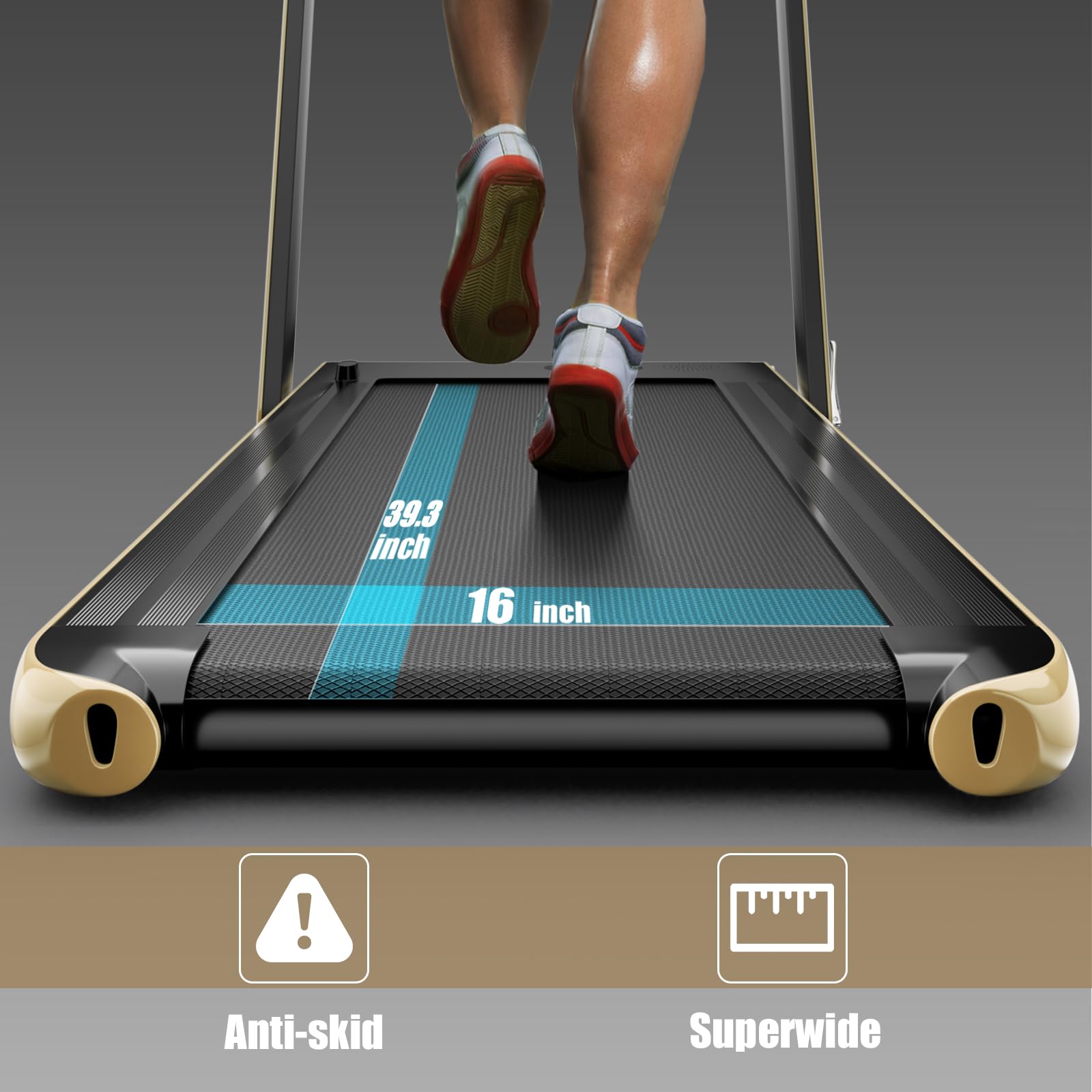 Goplus 1100W Folding Treadmill - Electric Motorized Running Machine for Home Gym Fitness & Cardio Workout - Compact Space Saving Design with Support for Small Apartments & Home Offices