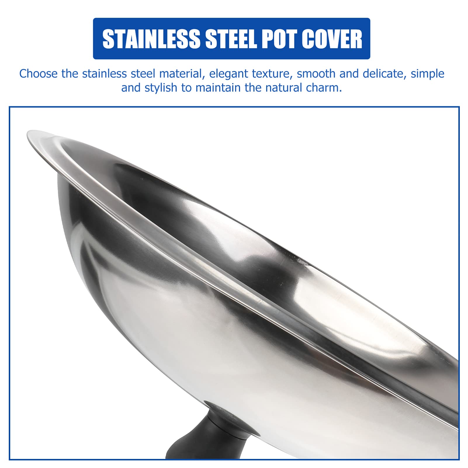 Stainless Steel Pot Cover - Oil Splash Guard for Cooking, Frying & Boiling - Heat-Resistant Kitchen Lid for Safe & Clean Stovetop Use - Perfect for Pans, Skillets & Stock Pots