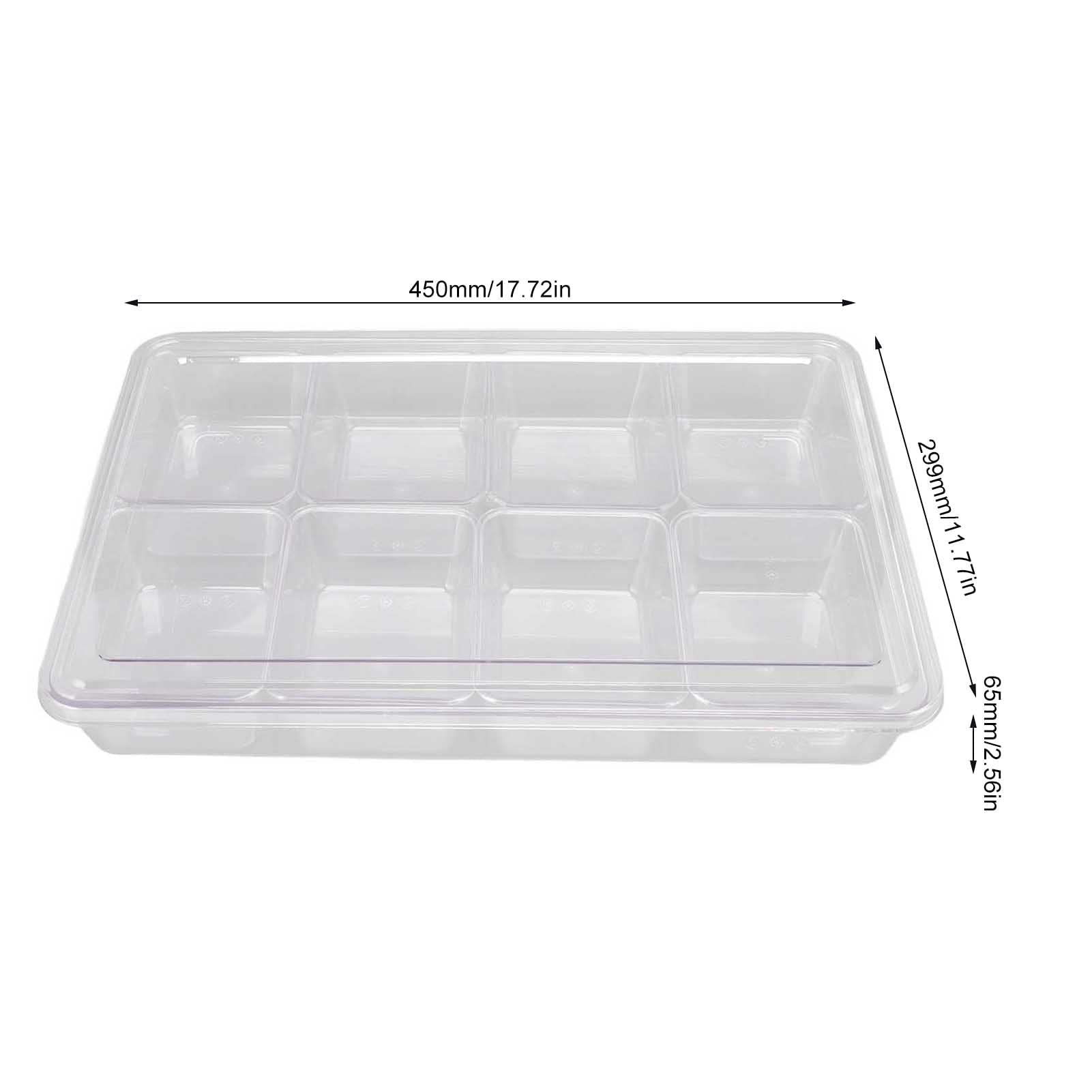 Premium Spice Organizer with 8 Grids - Large Capacity, Non-Slip, Cold Resistant & Easy to Clean Spice Rack for Kitchen Countertop, Pantry, or Cabinet Storage