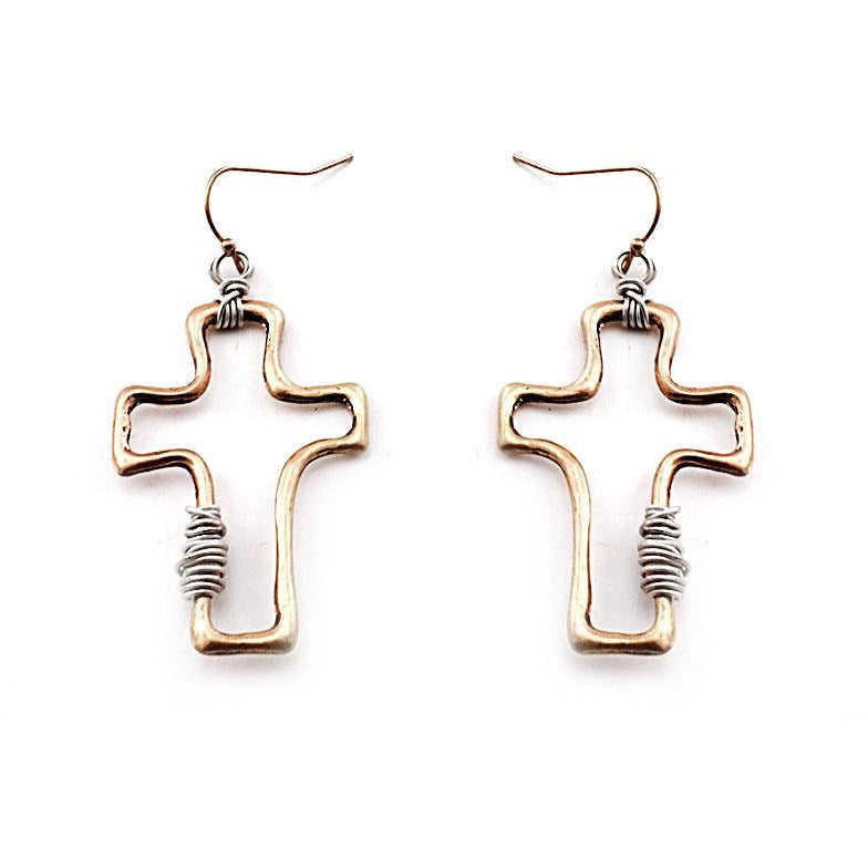 Trendy Cross Earrings for Women - Hypoallergenic Stainless Steel Dangle Earrings - Perfect for Church, Weddings & Everyday Fashion Accessories