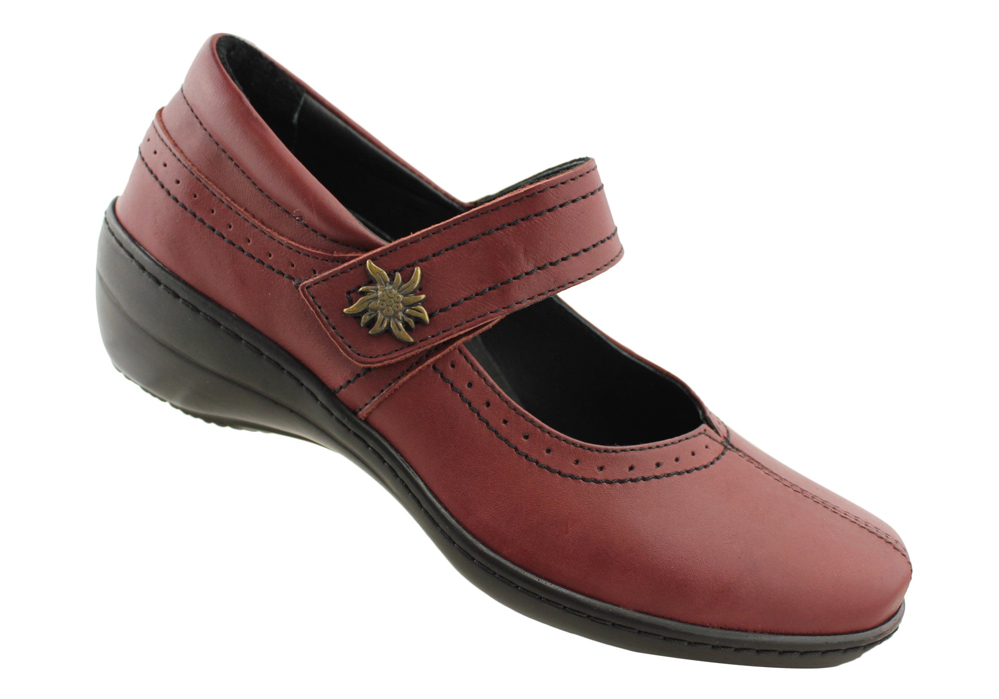 Comfort 961 21 Women's Genuine Leather Mary Jane Shoes - Classic Slip-On Style for Work, Office & Casual Wear