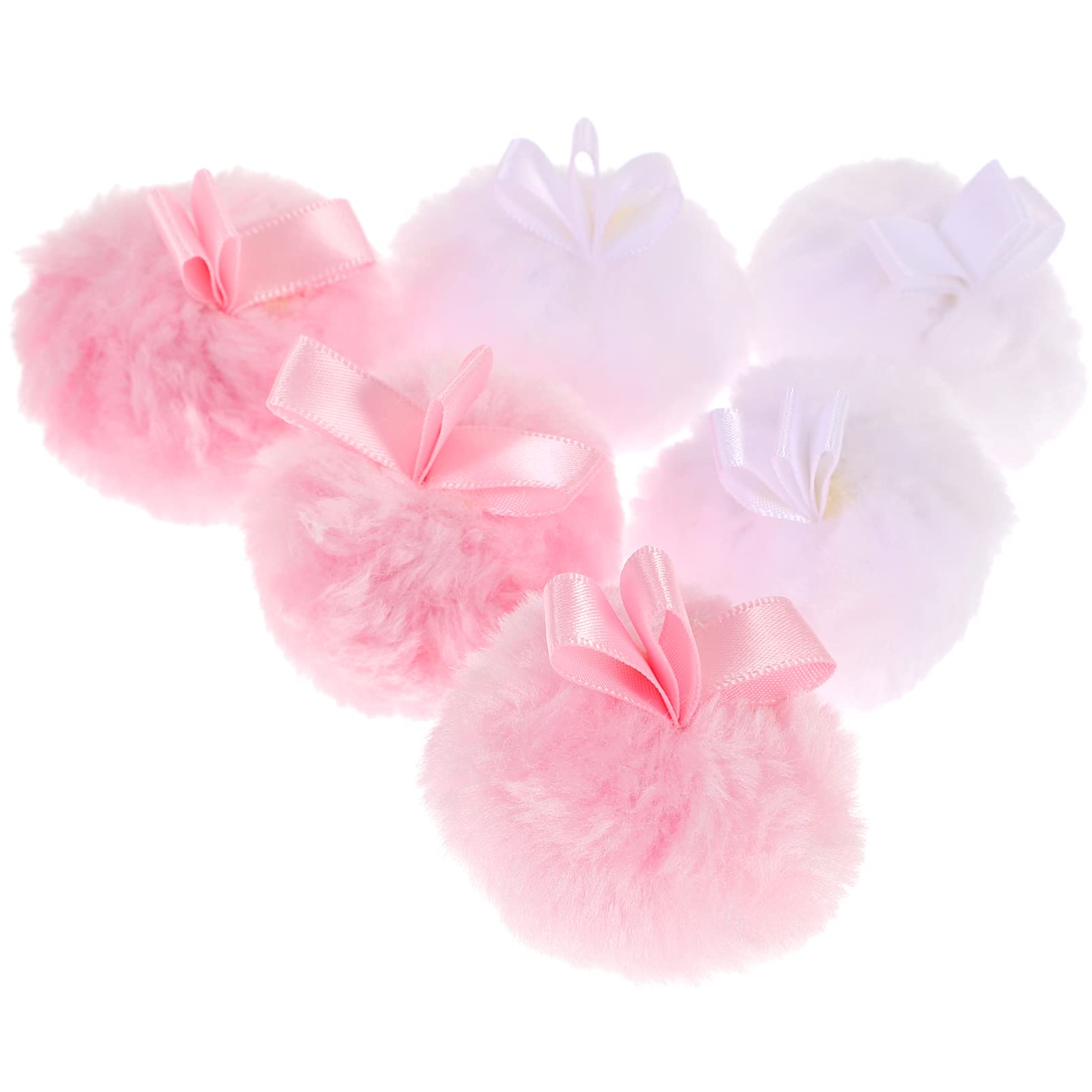 FOMIYES 6-Piece Cotton Powder Puff Set for Makeup - Soft Blending Sponge for Foundation, Blush & Powder - Mini Beauty Tools for Face & Body Makeup - Perfect for Travel & Professional Makeup Kits