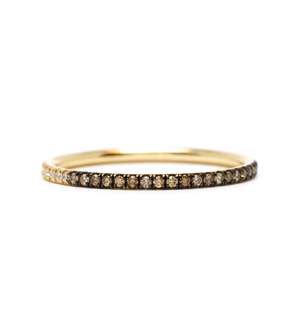Elegant Light & Dark Diamond Eternity Band Ring for Women - Perfect for Weddings, Anniversaries & Special Occasions