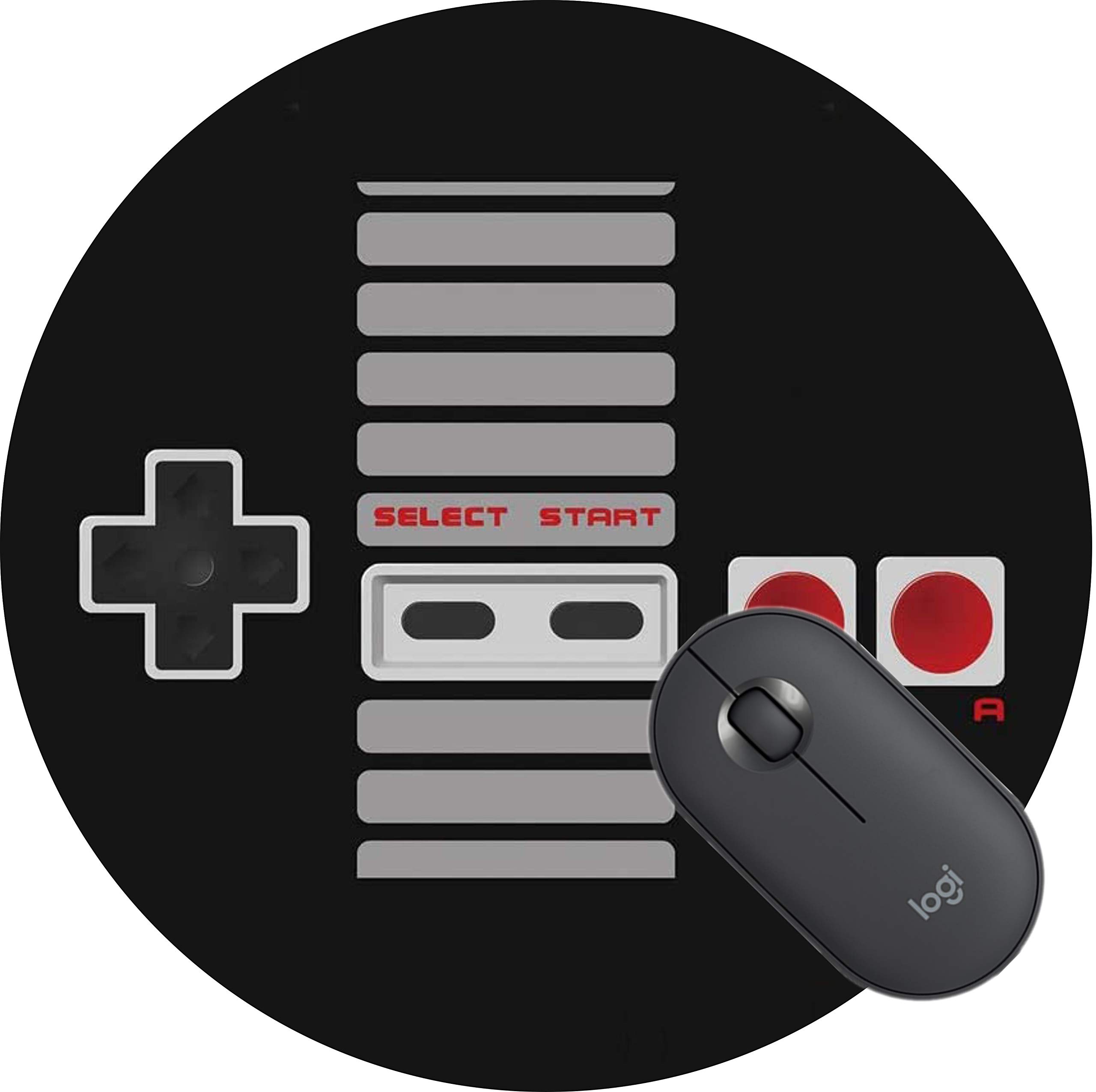 Non-Slip Rubber Gaming Mouse Pad with Cool Rectangle Design - Office & Gaming Mousepad with Anti-Skid Backing for PC, Laptop & Console (Game Controller Button Pattern) - Perfect for Gamers, Students & Office Workers