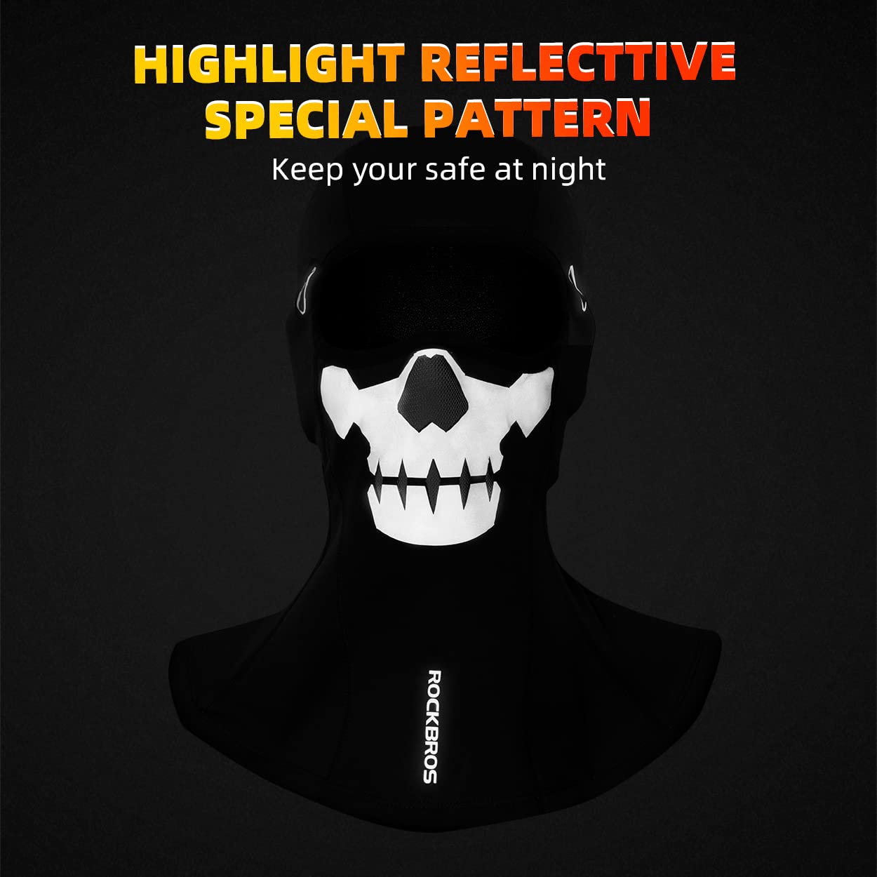 ROCKBROS Balaclava Ski Mask for Women & Men - Cold Weather Full Face Mask for Skiing, Cycling, Motorcycling & Outdoor Winter Sports - Windproof & Breathable - Black