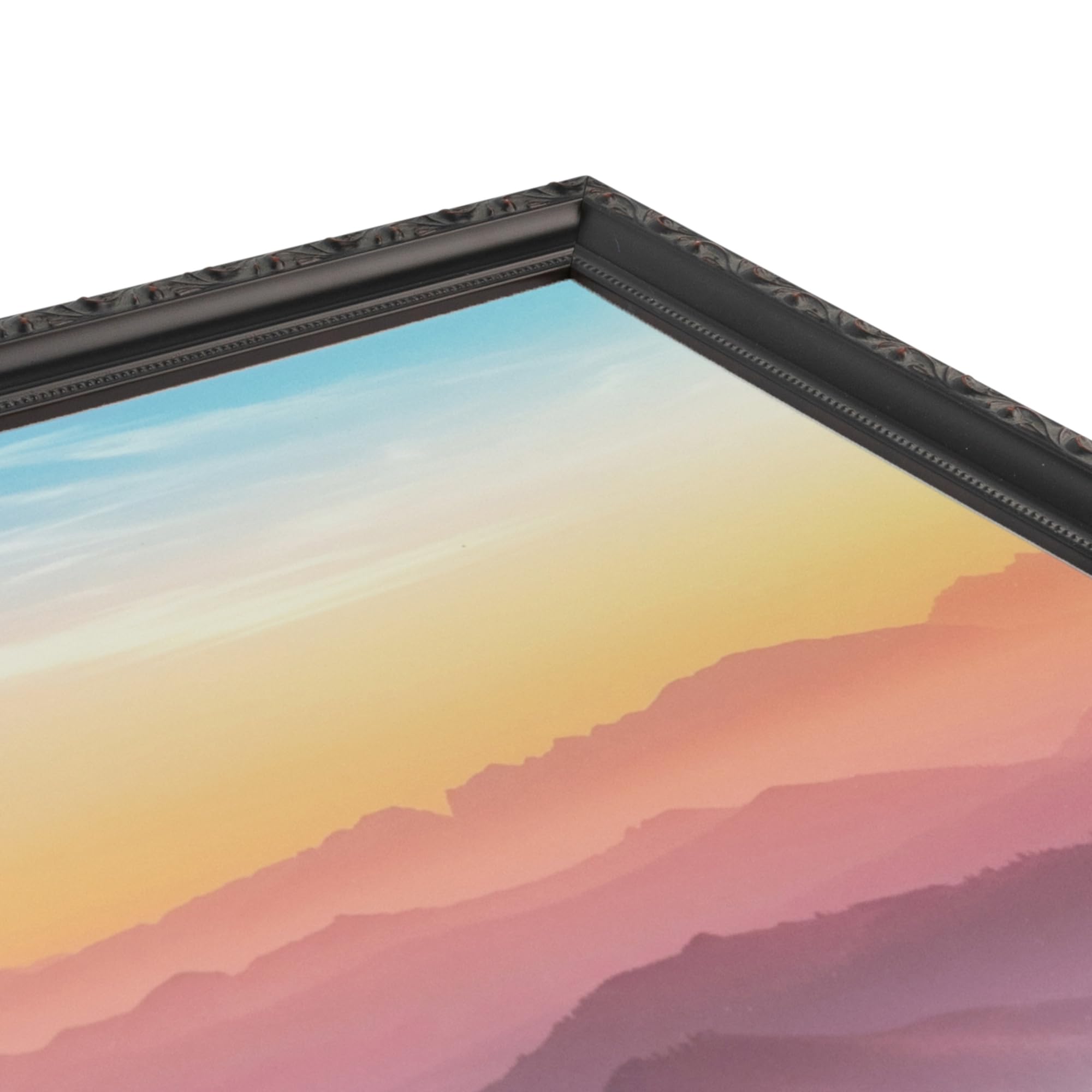 ArtToFrames 24x40 Inch Black Wood Picture Frame - 1.25 Inch Custom Poster Frame for Wall Art, Photos & Posters - Includes Economy Acrylic - Perfect for Home Decor, Office Display & Gallery Walls