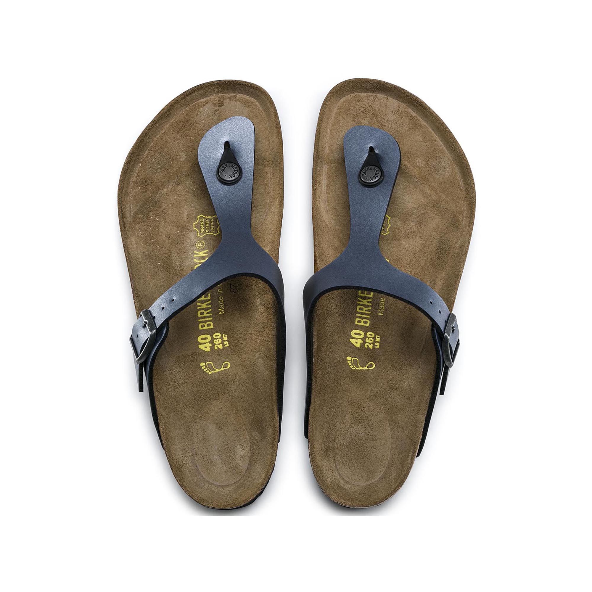 BIRKENSTOCK GIZEH Women's Sandals - Ice Pearl Onyx Birko-Flor Comfort Footbed | Perfect for Summer, Beach, and Casual Wear