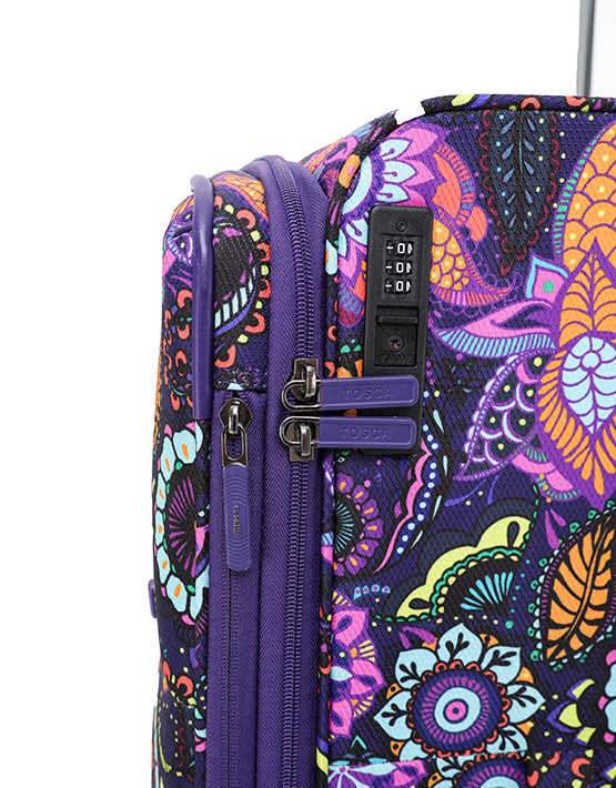Tosca SO LITE AIR5055 3-Piece Lightweight Luggage Set with Paisley Design - Perfect for Travel, Vacation & Business Trips