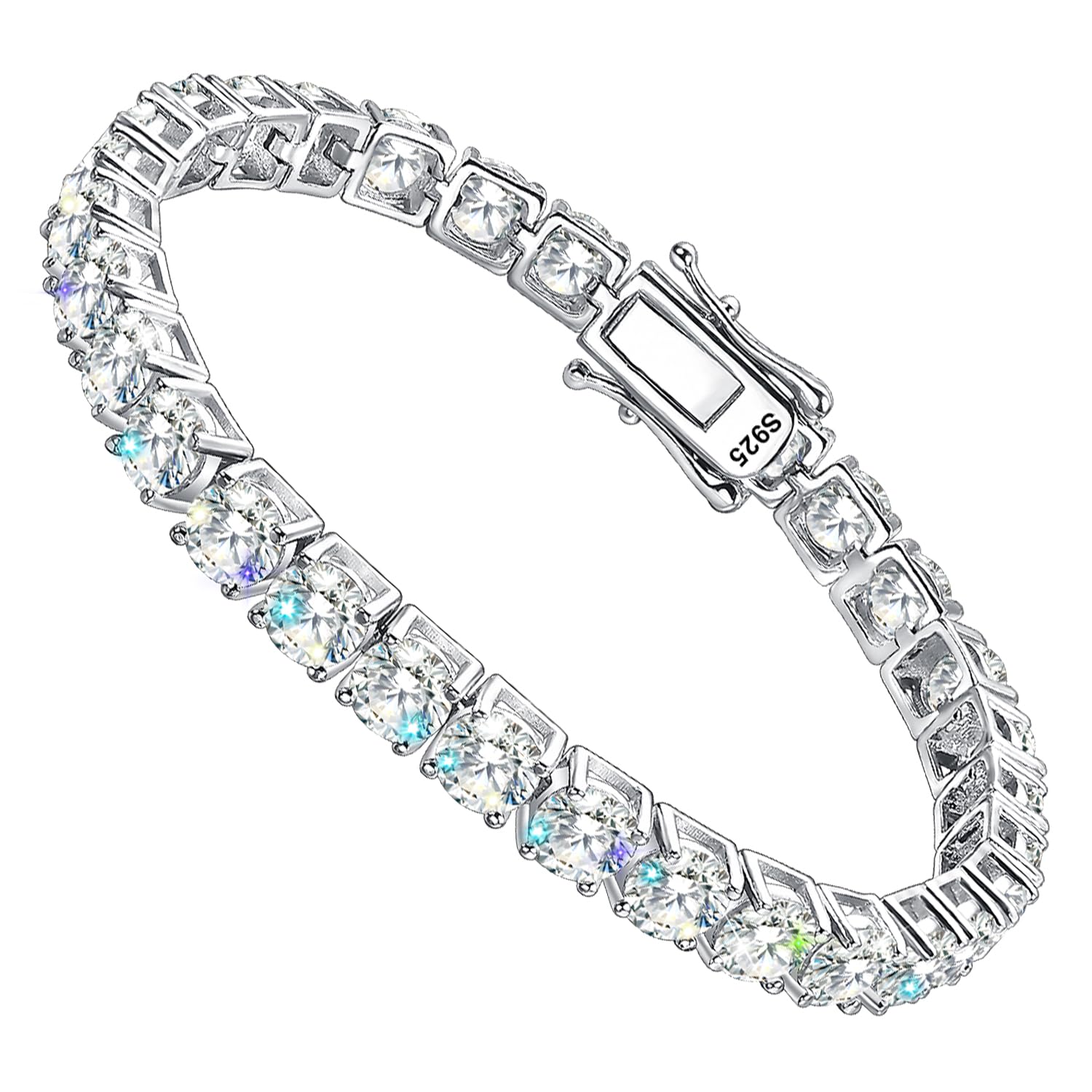 2-6.5mm Moissanite Tennis Bracelet for Women & Men - Durable Diamond Alternative Jewelry Gift for Anniversary, Wedding & Special Occasions - Perfect for Everyday Wear & Formal Events