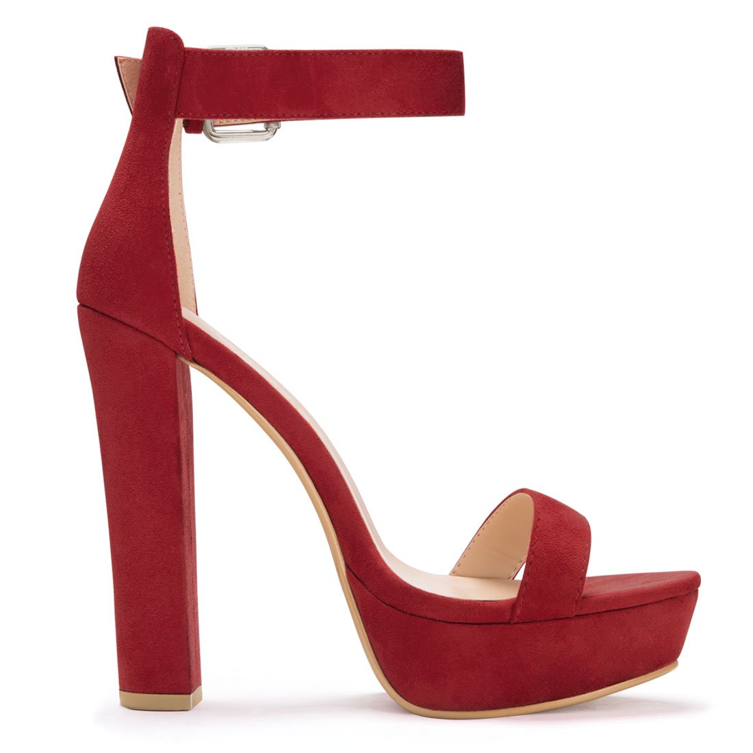 Allegra K Women's Platform High Heel Sandals with Ankle Strap - Chunky Heel Dress Shoes for Party, Wedding & Evening Out