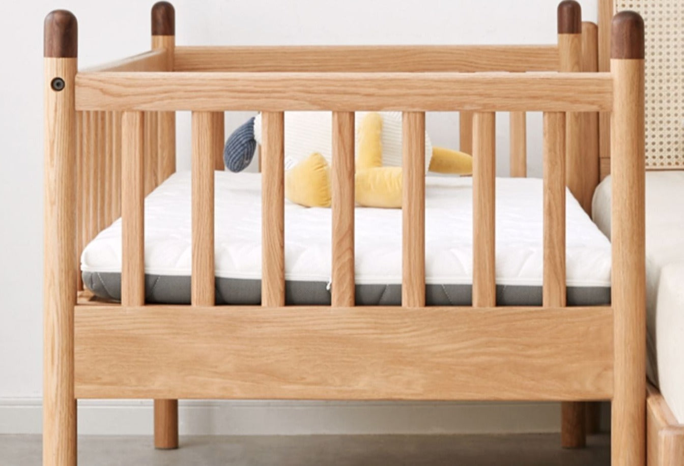 Premium Solid Oak Wood Toddler Bed – Sturdy & Safe for Kids | Perfect for Nursery, Bedroom & Daycare Use