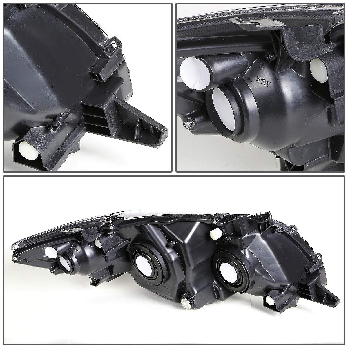 OE Style Black Housing Clear Corner Headlight Lamps with Tool Kit - Compatible with Toyota Corolla 2009-2010 | Easy DIY Installation & Enhanced Night Visibility