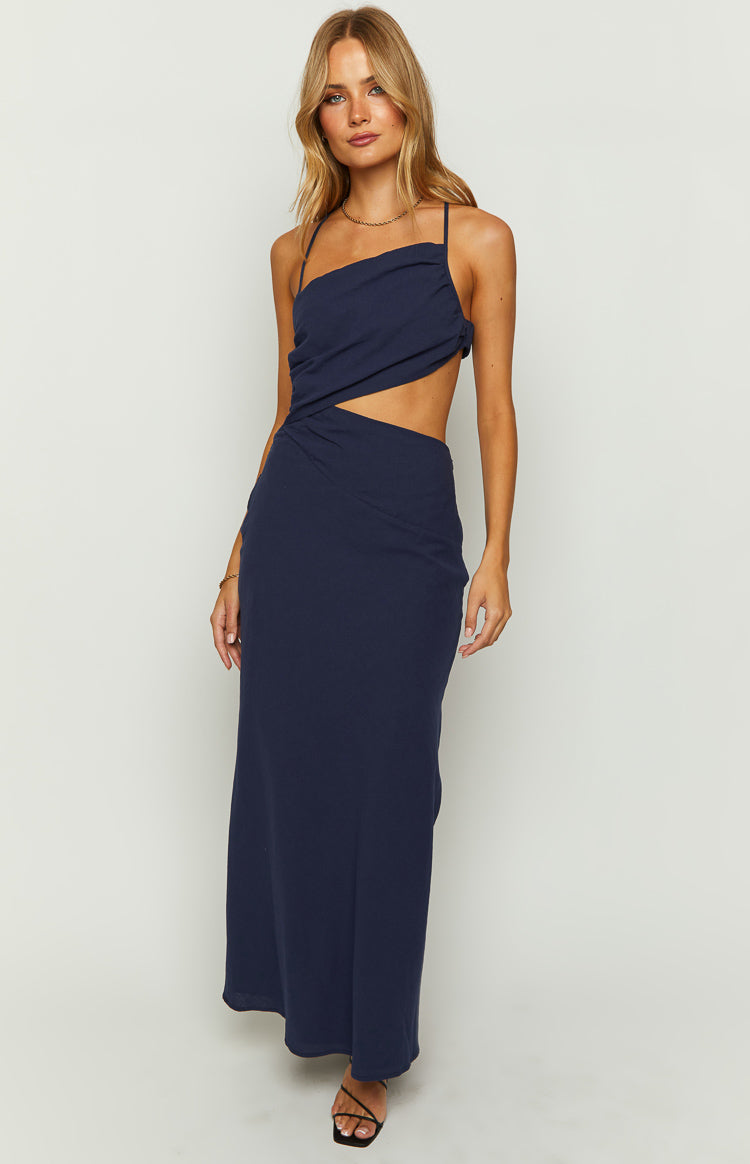 Elegant Cindy Blue Maxi Dress for Women - Flowy Long Summer Dress with Pockets - Perfect for Beach, Vacation, and Casual Outings
