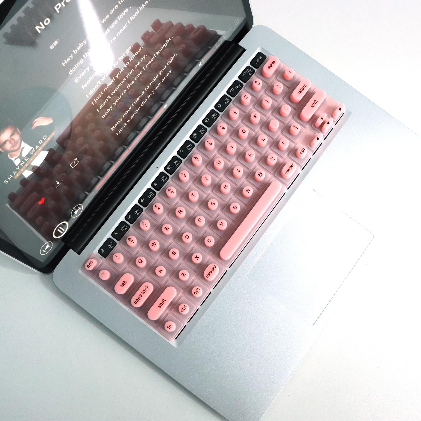 MacBook Keyboard Cover for MacBook Air & Pro Series - Long Nails Friendly, Anti-Dust Protective Keyboard Protector (Black) | Perfect for Nail Art Enthusiasts & Office Work