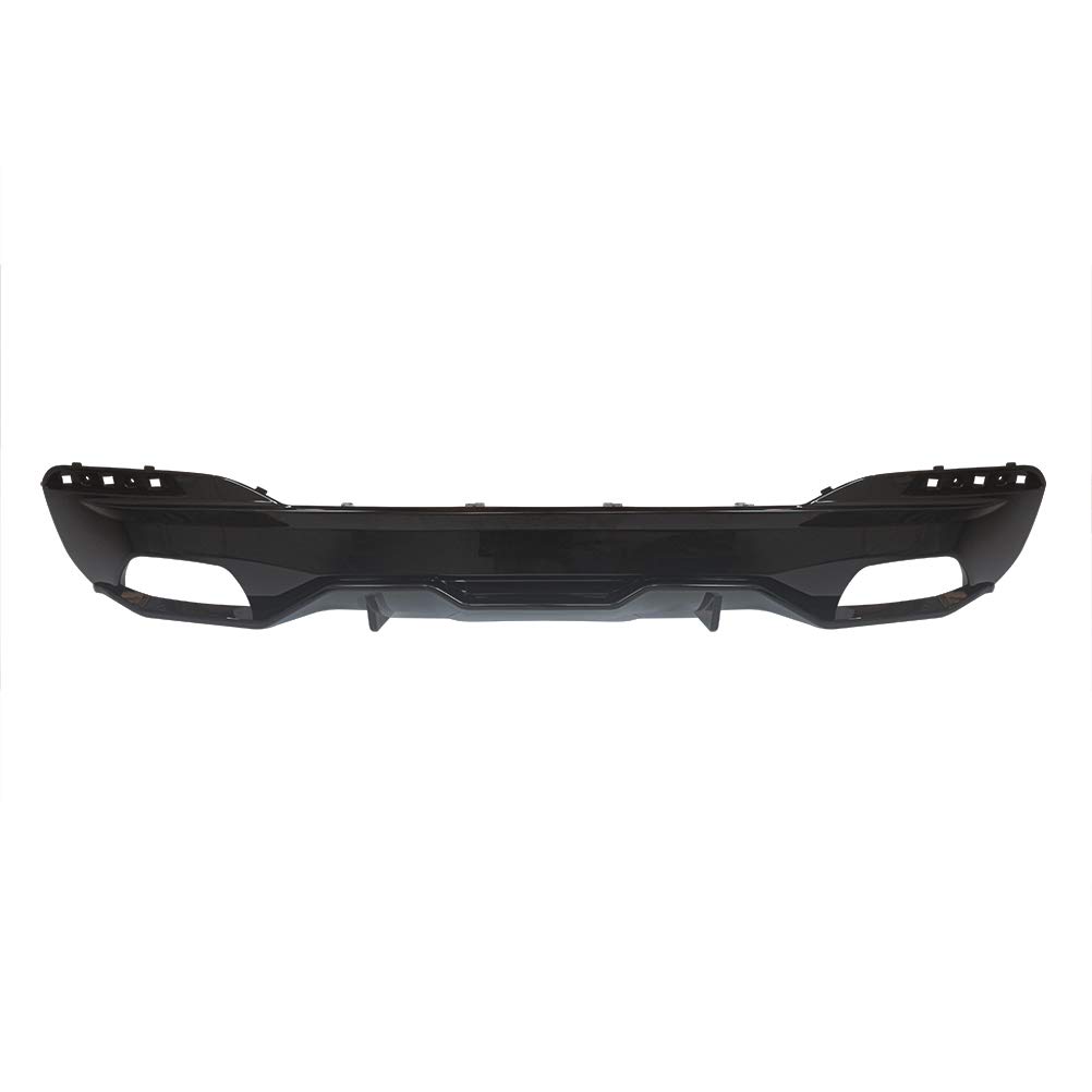 Gloss Black Rear Bumper with Lip for 2017-2020 BMW 5 Series G30 G38 M Sport | Painted Replacement Bumper & Diffuser (1-Piece) - Perfect for Car Upgrades & Performance Enhancement