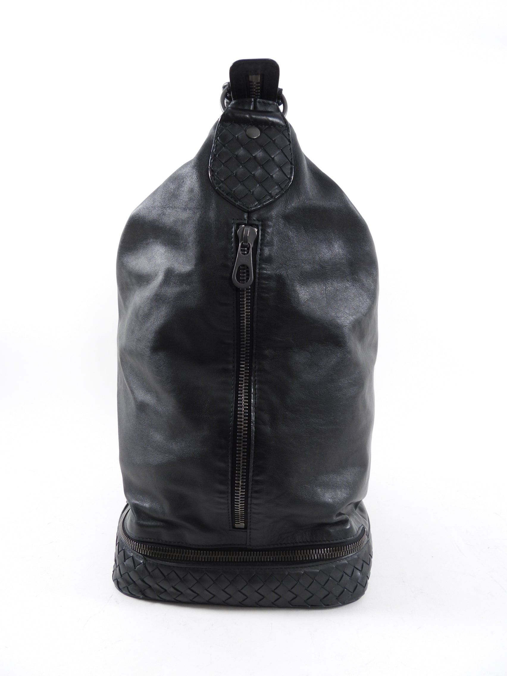 Bottega Veneta Black Leather XL Travel Hobo Bag - Luxury Large Shoulder Bag for Women - Perfect for Business Trips, Weekend Getaways & Daily Commute