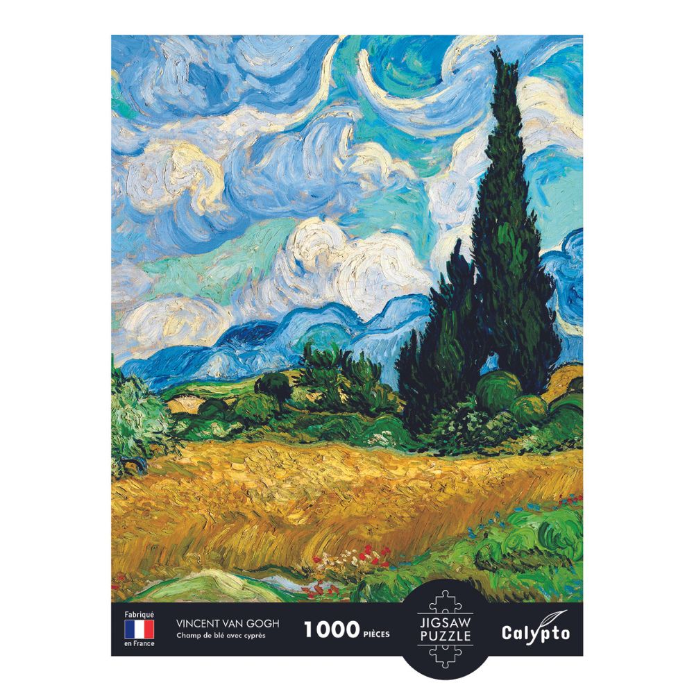 1000-Piece Van Gogh Wheat Field with Cypresses Jigsaw Puzzle | Premium Art Puzzle for Adults & Teens | Perfect for Home Decor, Relaxation & Family Game Night