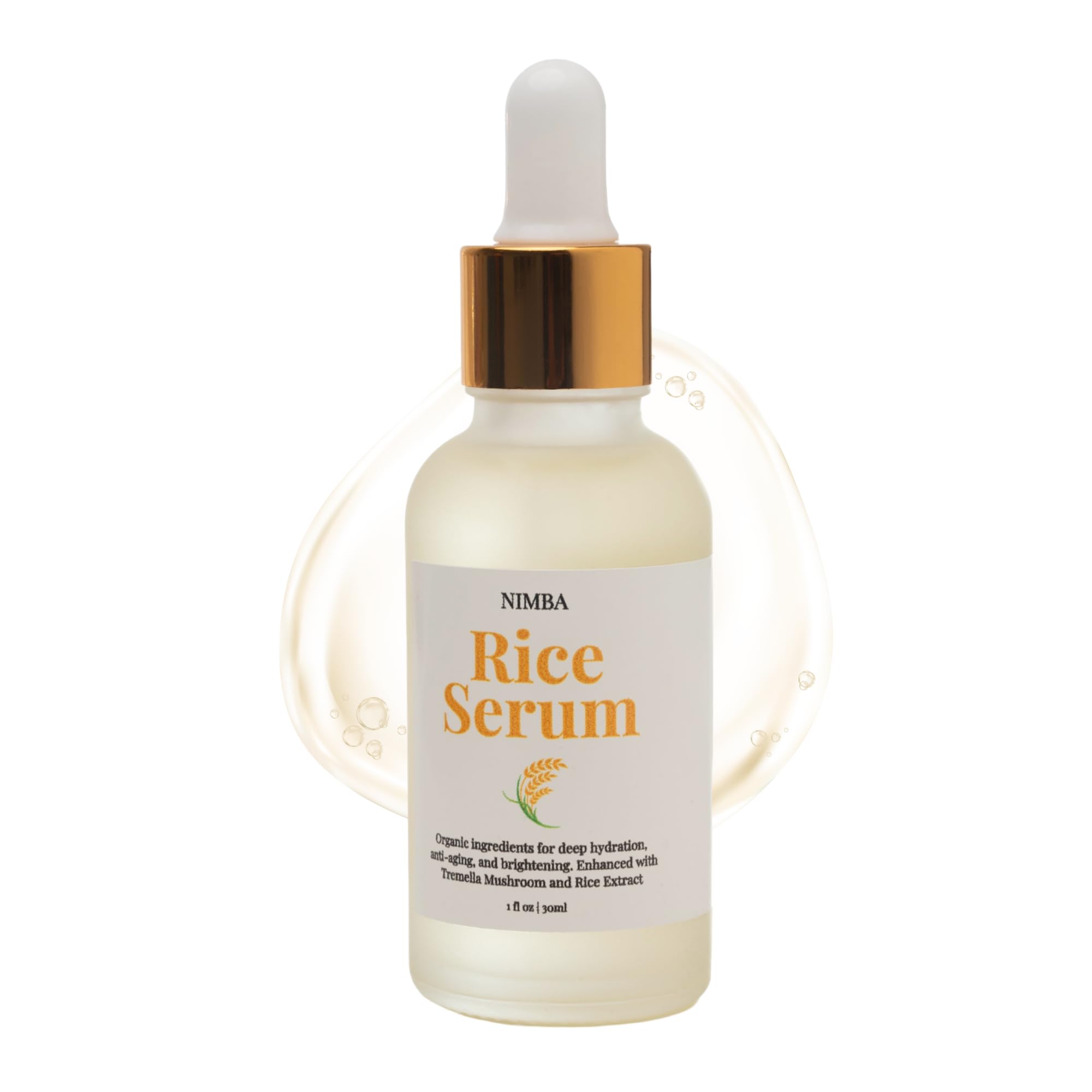 Nimba Rice Serum - Nourishing & Hydrating Facial Treatment - Toxin-Free, Natural & Organic Skincare - Perfect for Dry & Sensitive Skin Care Routine