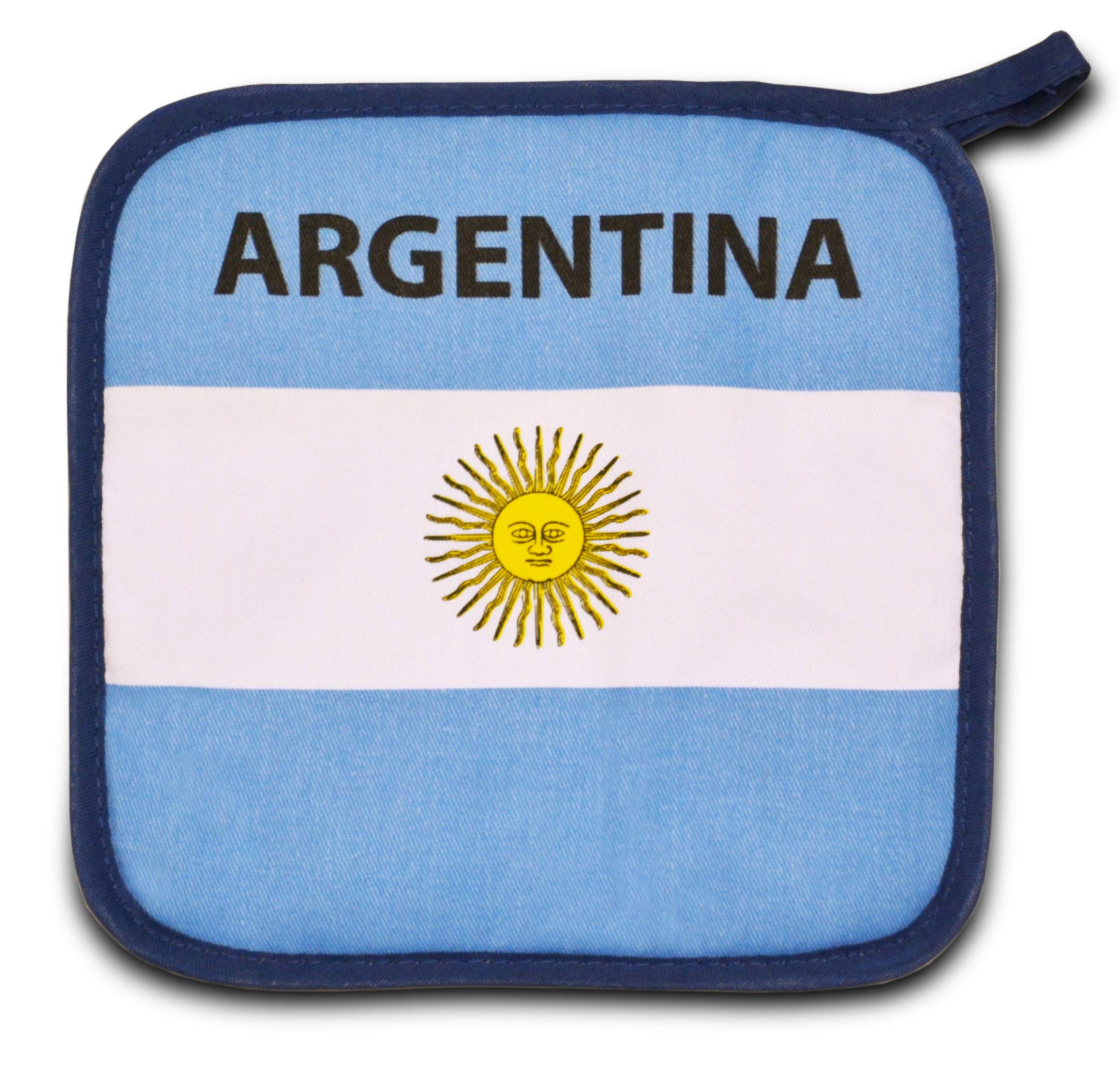 Argentina Flag Themed Kitchen & BBQ Set - Includes Apron, Oven Mitt & Pot Holder for Grilling, Cooking & Patriotic Decor | Perfect for Outdoor BBQ, Tailgating & Argentina Soccer Fan Gifts