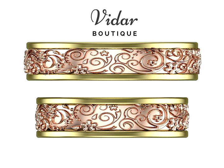 Matching Wedding Rings for Couples - Elegant His & Hers Wedding Bands in Sterling Silver or Gold - Perfect for Engagement, Anniversary & Romantic Occasions