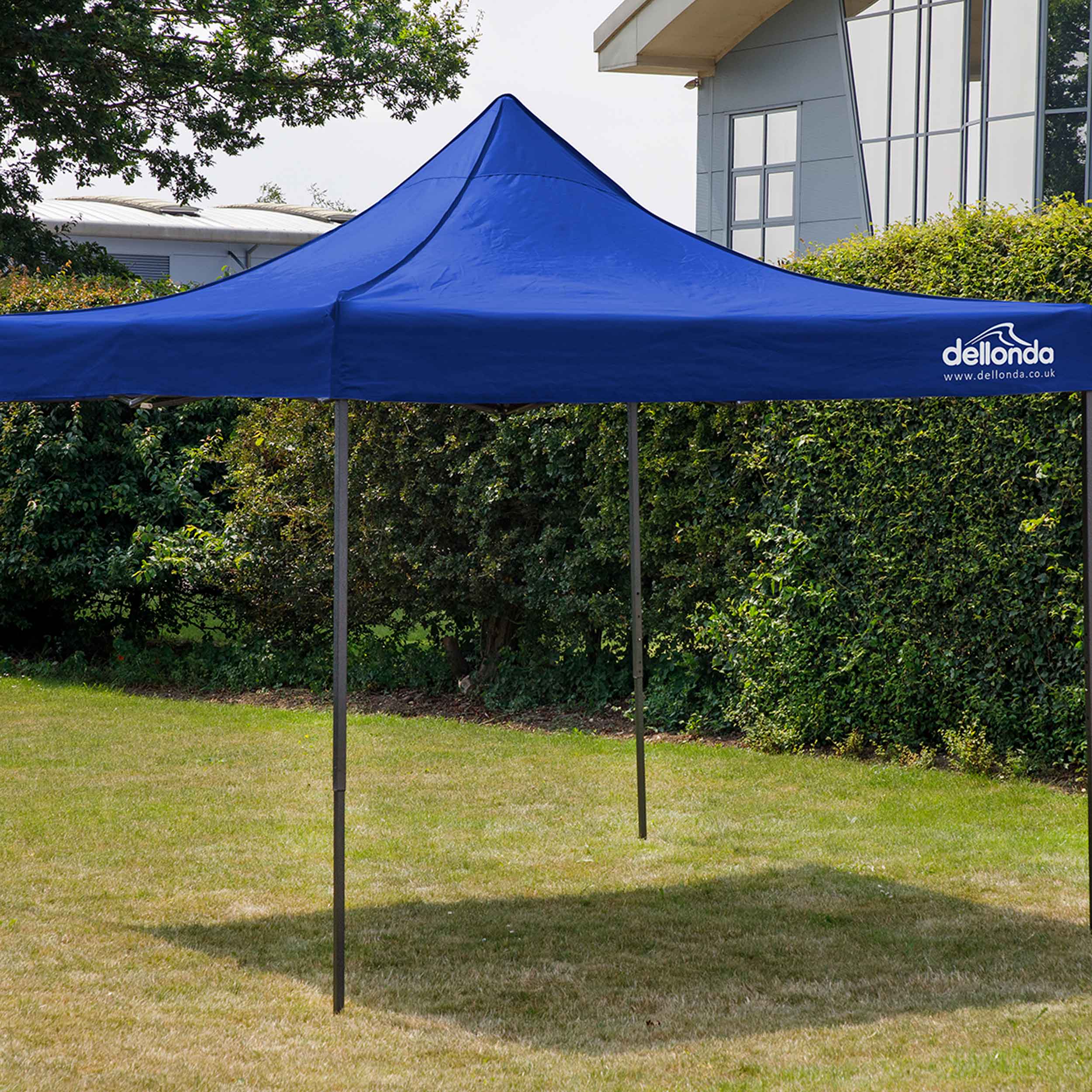 Premium 3x3m Pop Up Gazebo Tent with Waterproof Canopy - Includes Carry Bag, Stakes & Weight Bags - Portable Outdoor Shelter for Camping, Beach, Picnics & Backyard Parties (Blue, DG131)